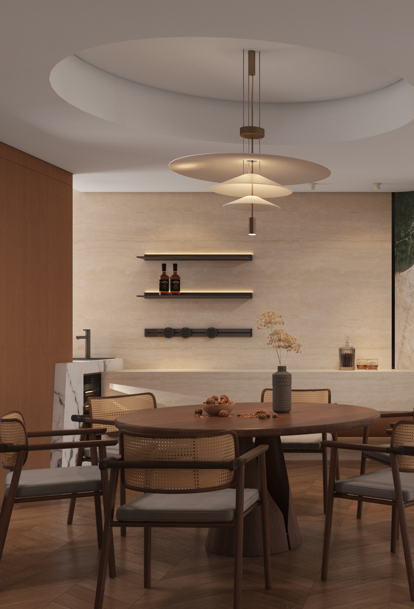 Minimalist Mid-Century Modern Duplex，
