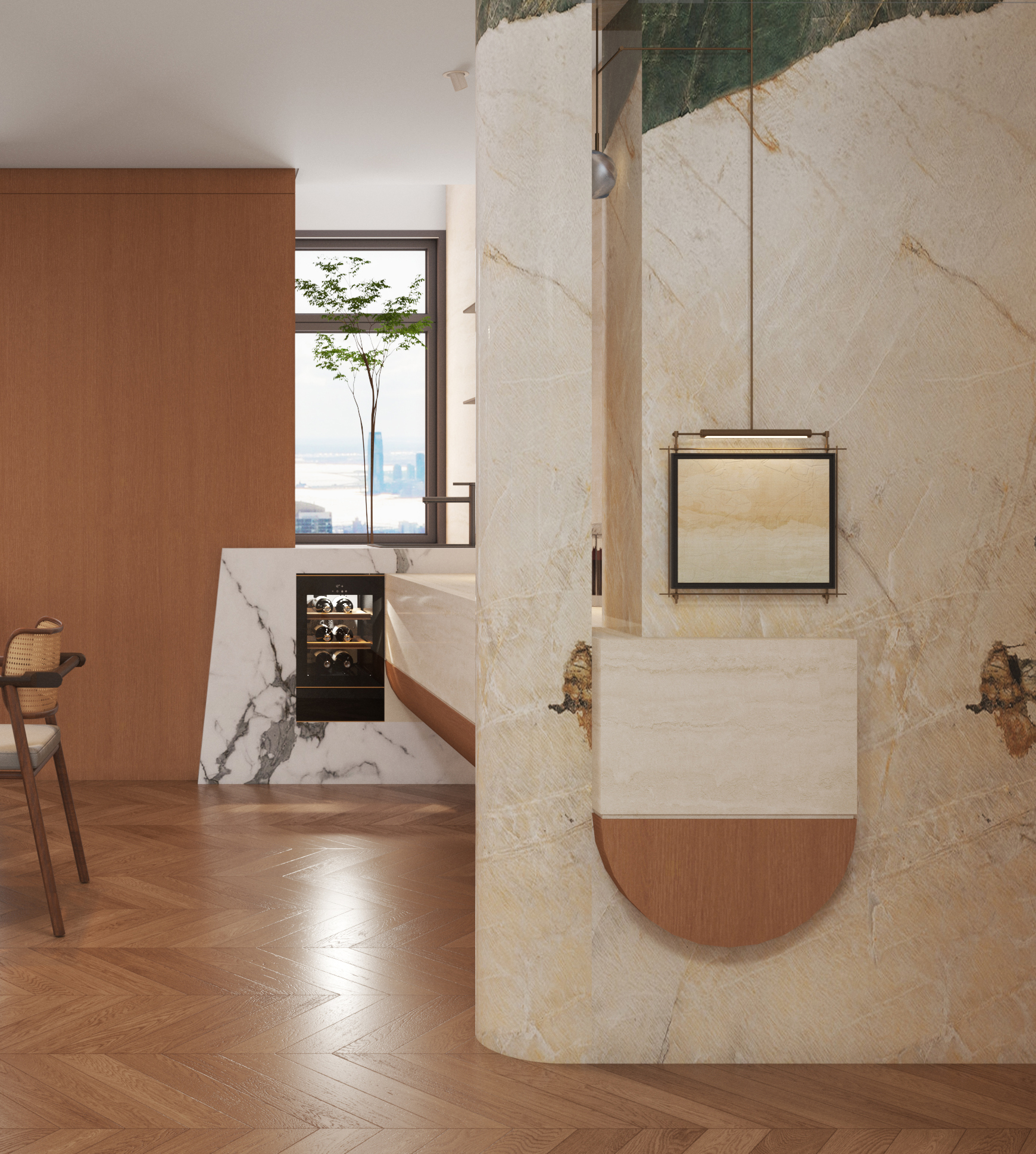 Minimalist Mid-Century Modern Duplex，