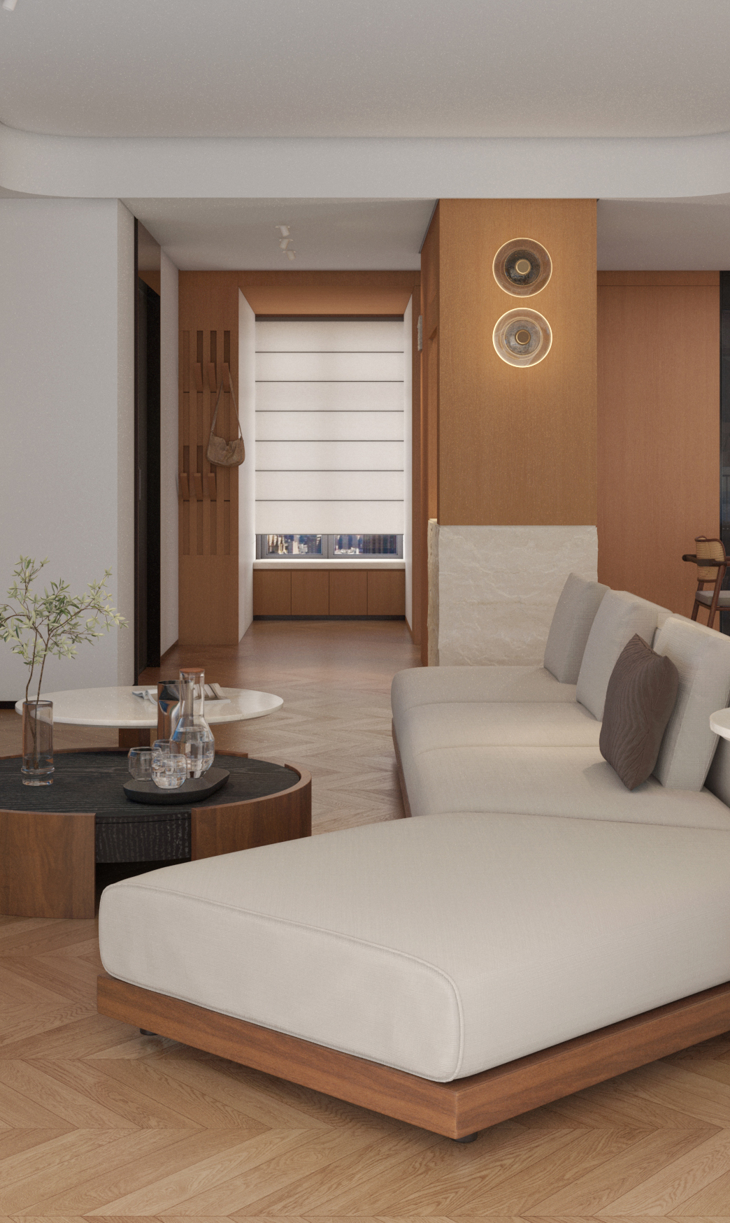 Minimalist Mid-Century Modern Duplex，