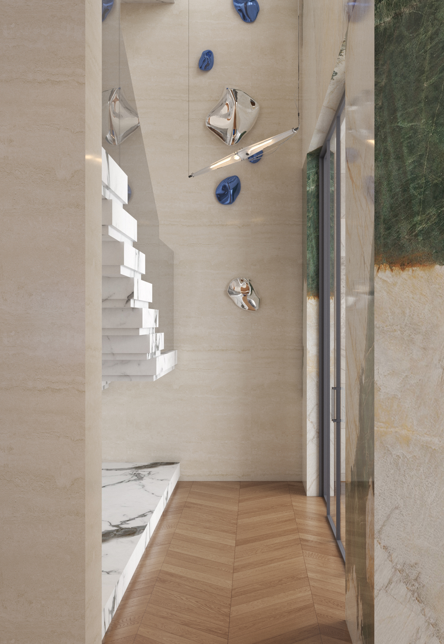 Minimalist Mid-Century Modern Duplex，