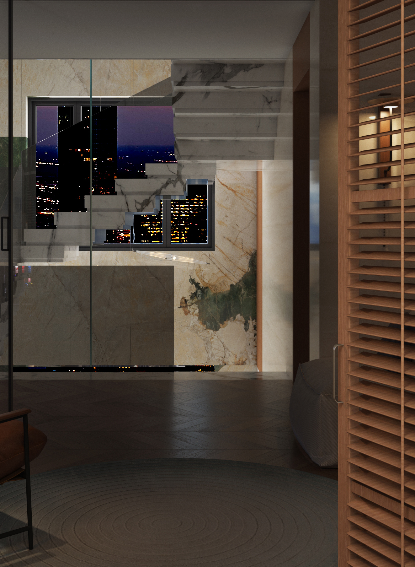Minimalist Mid-Century Modern Duplex，