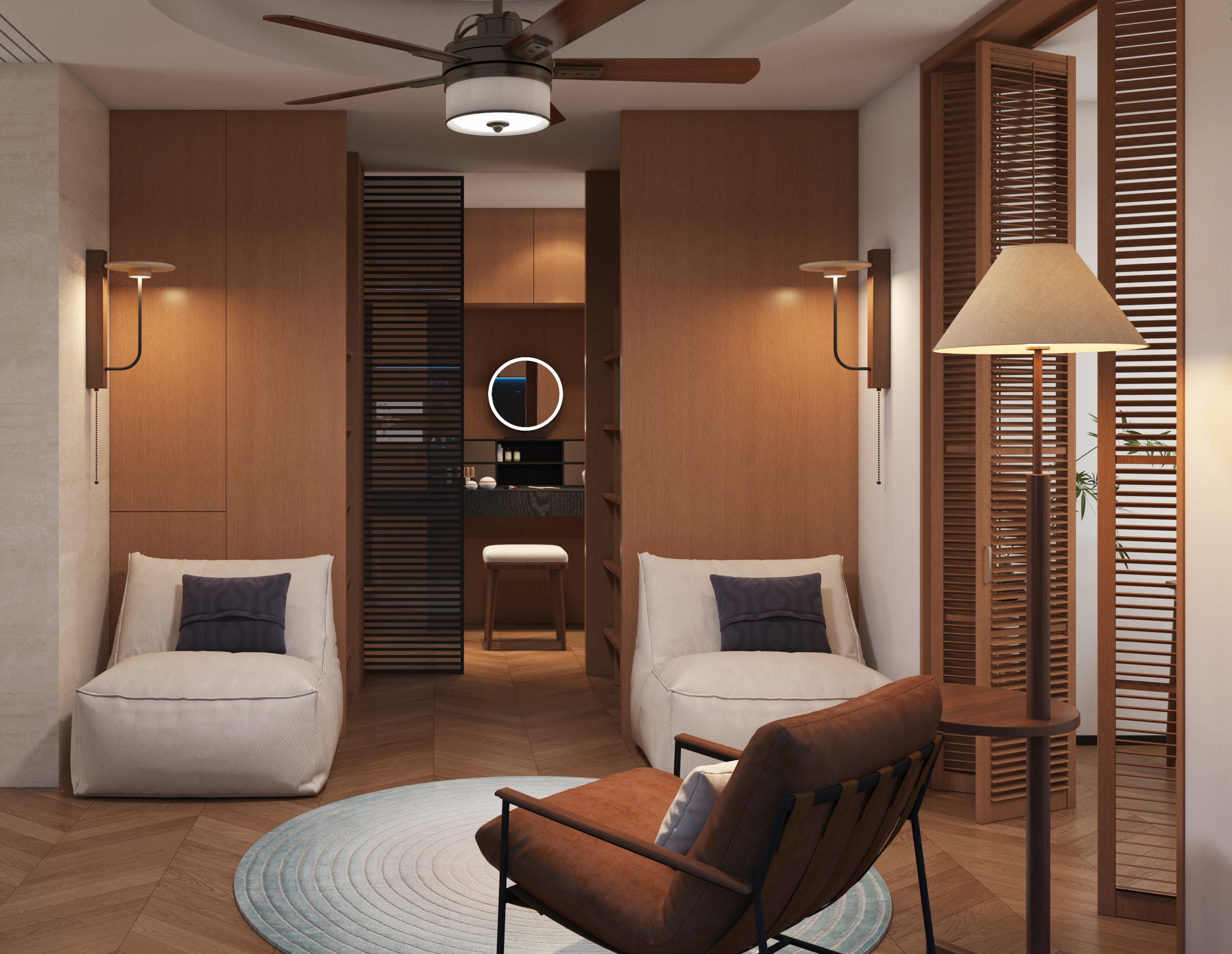 Minimalist Mid-Century Modern Duplex，