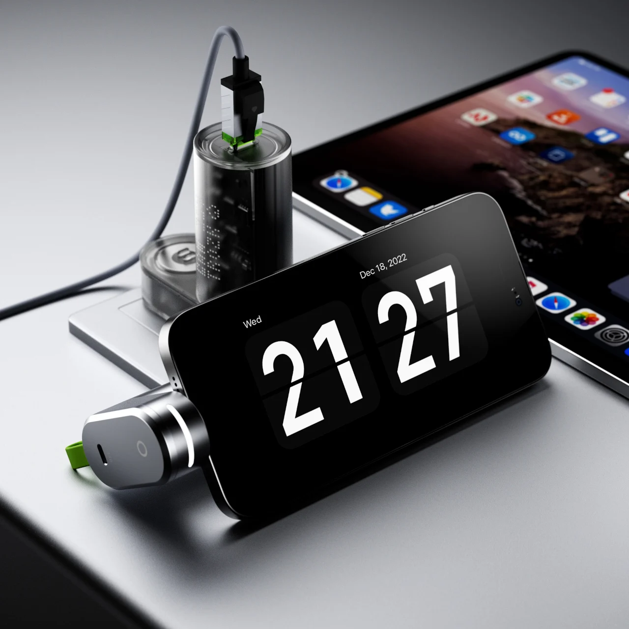 Trozk Binary Star，Three in one，Cyberpunk，Portable mobile phone holder，Travel accessories，