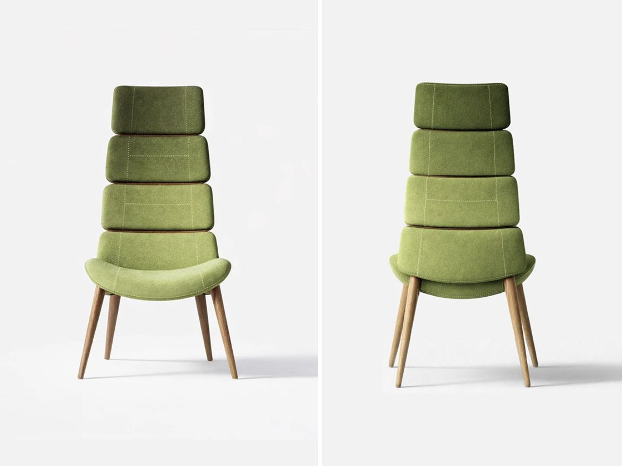 Aerise，bionic furniture，dragonfly skeleton，Segmented backrest，Modular Ergonomics，