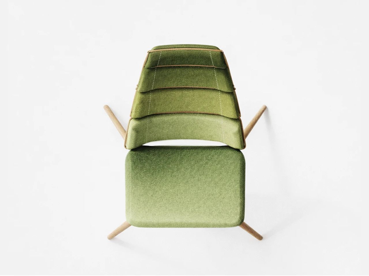 Aerise，bionic furniture，dragonfly skeleton，Segmented backrest，Modular Ergonomics，