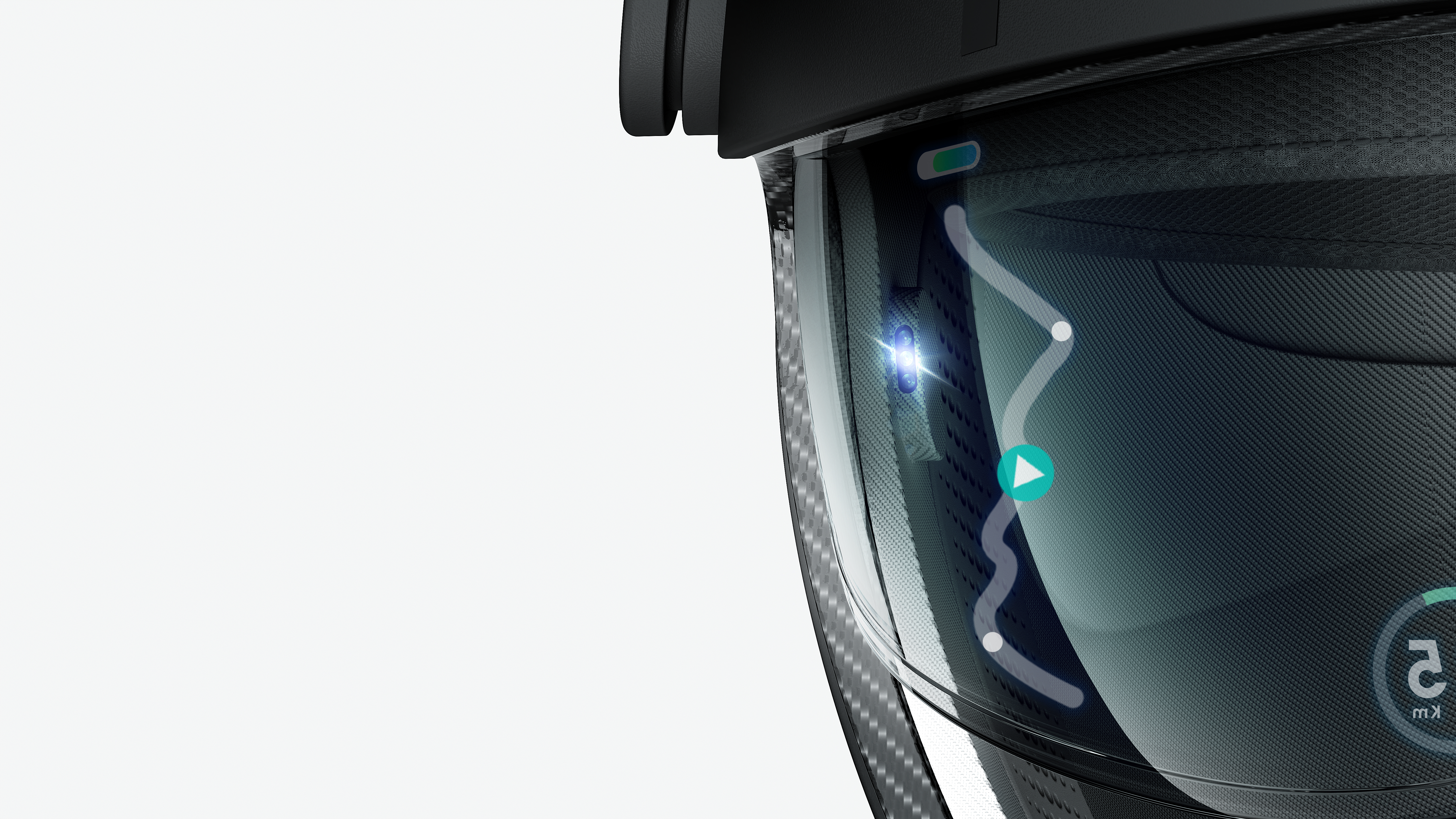 Riding helmet，VR helmet，Interaction design，Helmet，Intelligent navigation，
