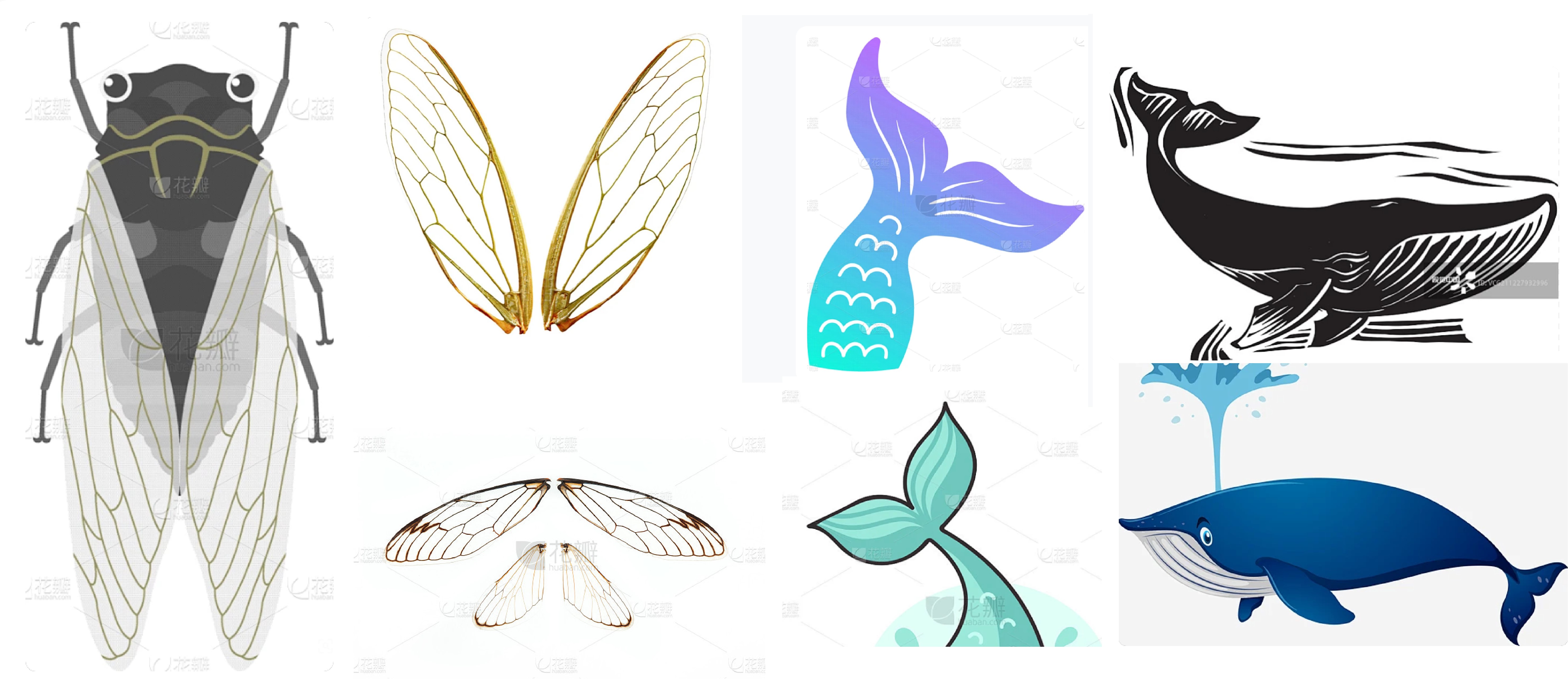 Hot and cold compress for eyes，Eye massage instrument，Gradient，Cicada wing，Hot and cold compress for eyes，Eye massage instrument，Gradient，Mermaid tail，Cicada wing，Bionic elements，Mermaid tail，Crow's feet，Bionic elements，Crow's feet，