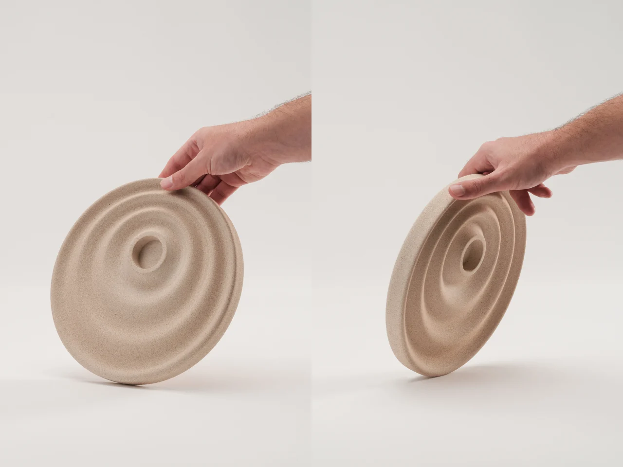 Delicato Tray，Oftwise，Storage tray，Sustainable Stone，Integrated candle holder，