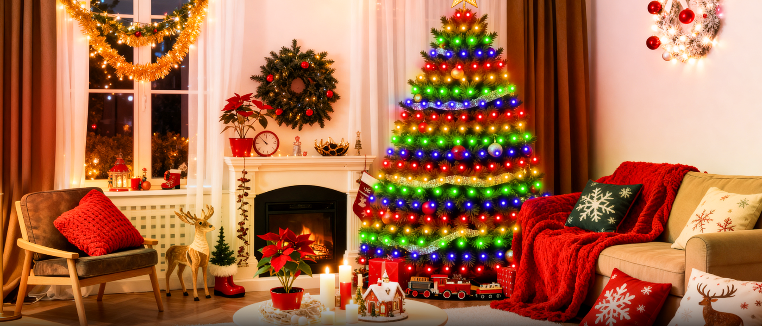 Christmas tree lights，Atmosphere lamp，Tree light，