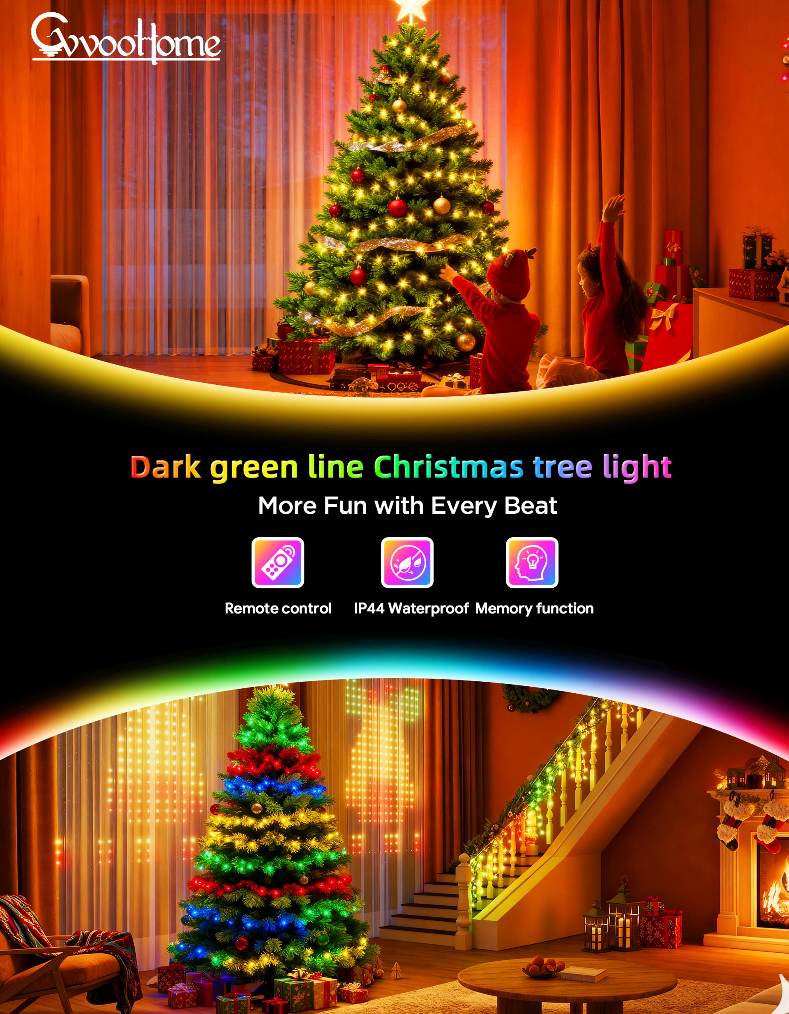 Christmas tree lights，Atmosphere lamp，Tree light，