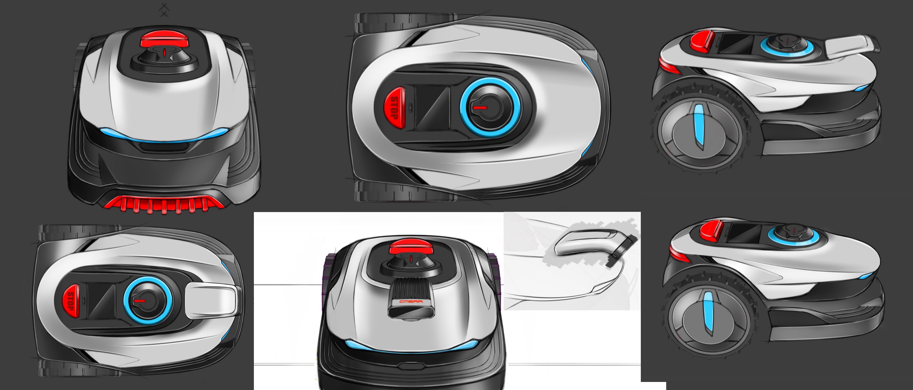 Industrial design appearance design intelligent lawn mower，