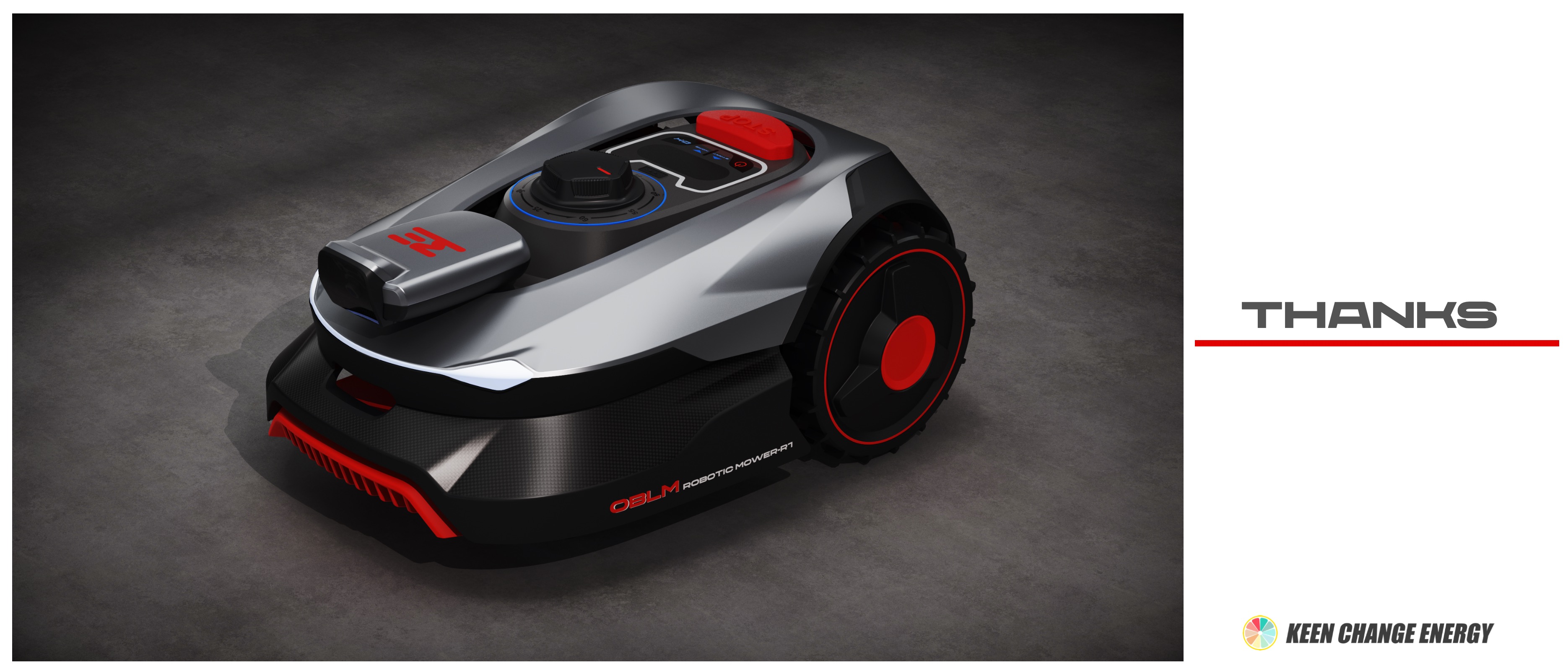 Industrial design appearance design intelligent lawn mower，