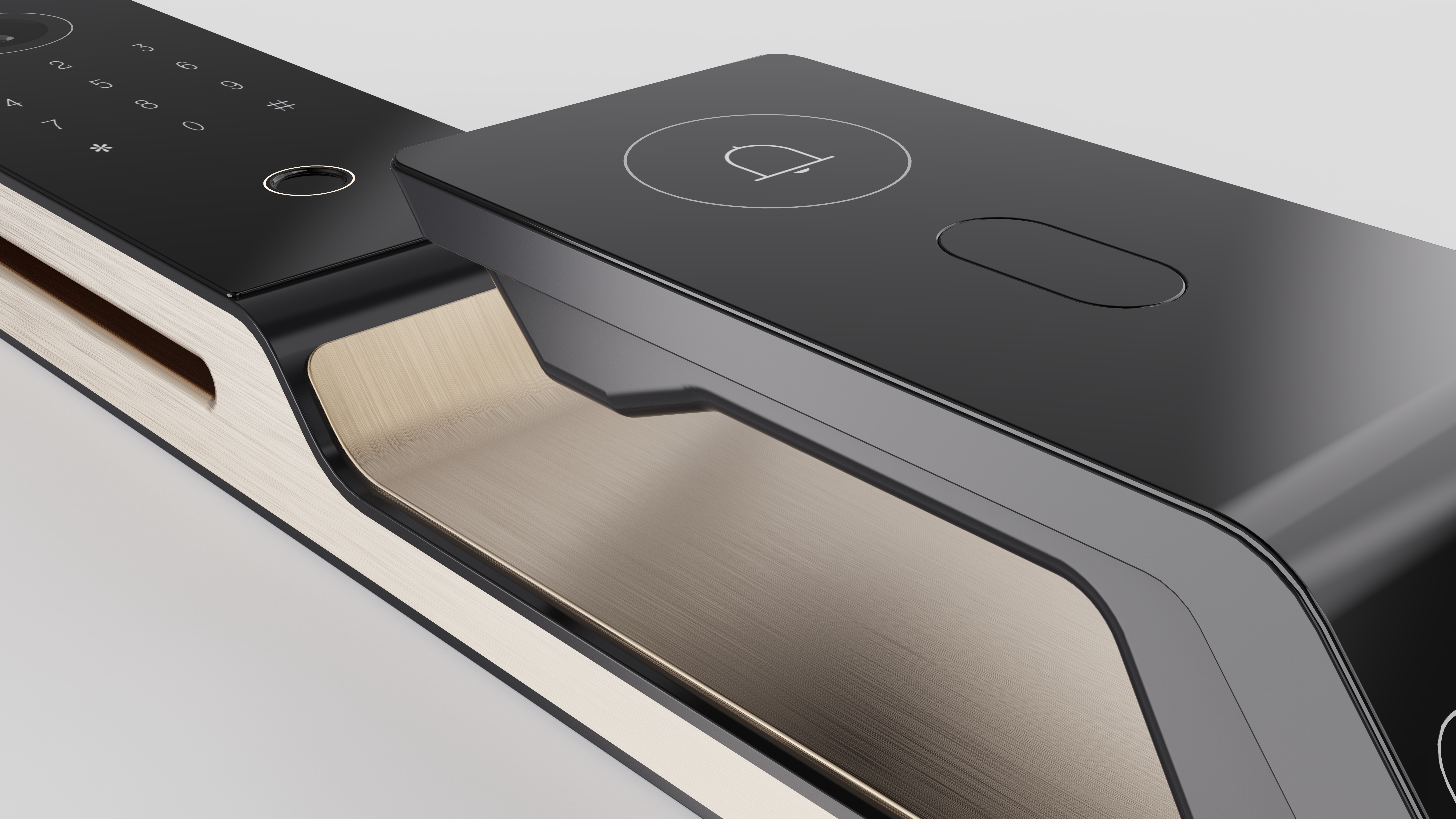 Home appliance design，Smart appliances，Intelligent door lock，industrial design，Product appearance design，3C digital，