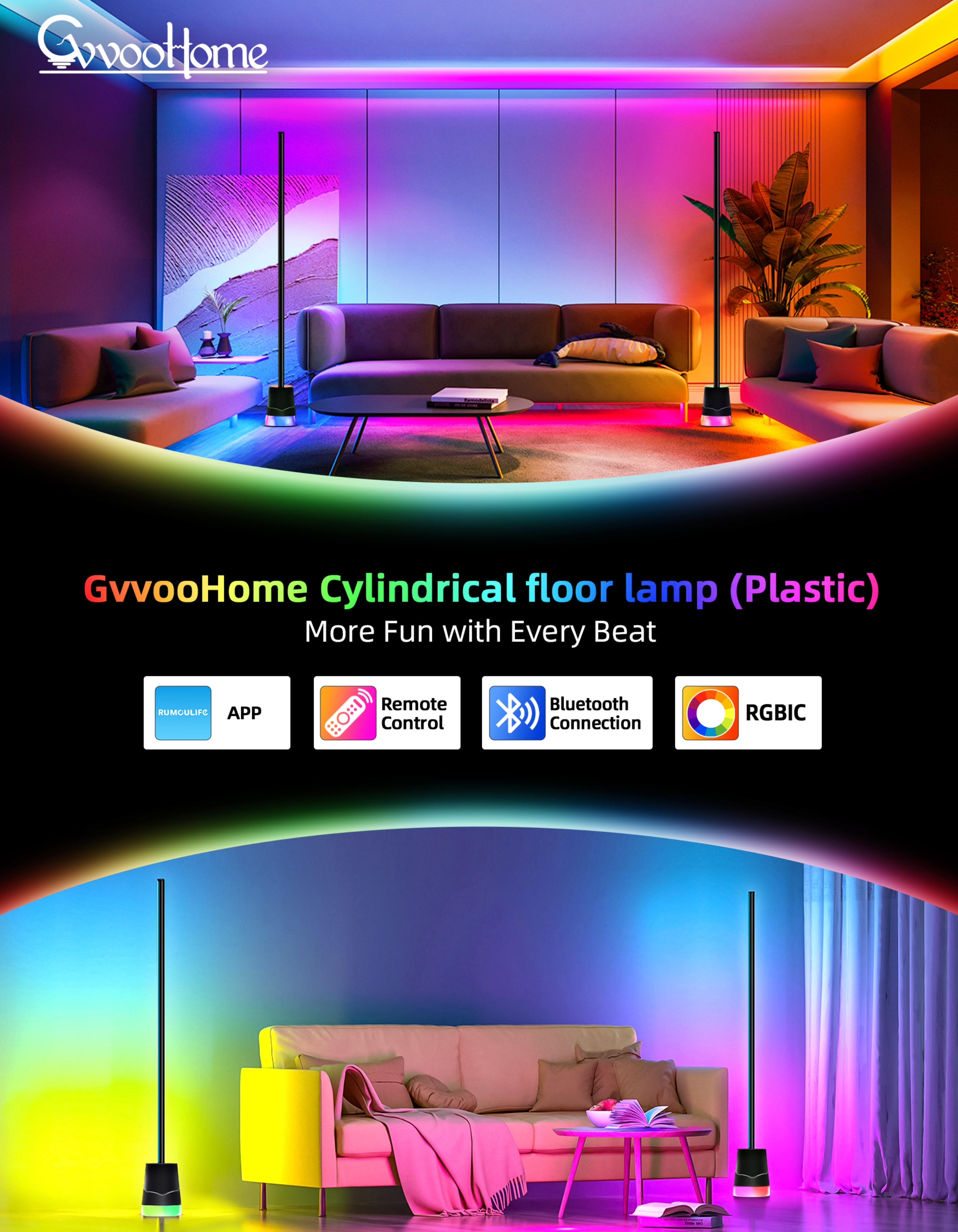 Floor lamp，Atmosphere lamp，Ambience floor lamp，Floor atmosphere lamp，
