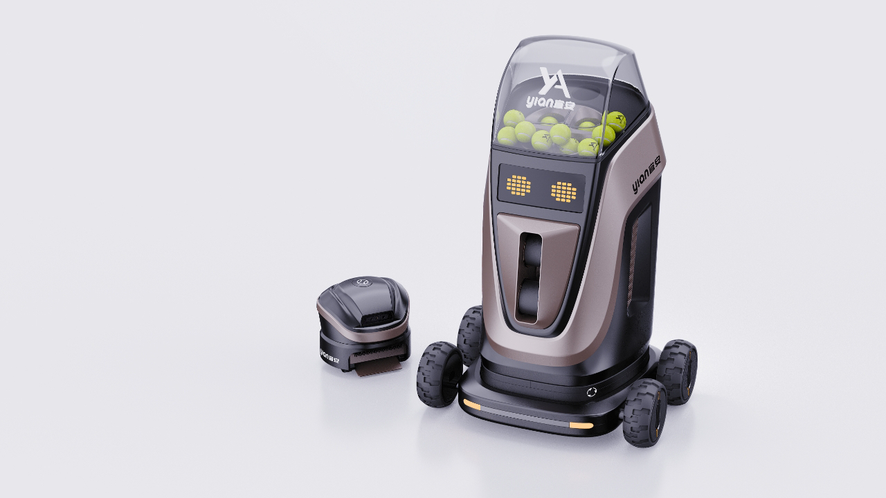industrial design，product design，Service machine，Ball collection machine，Integrated design，Tennis，