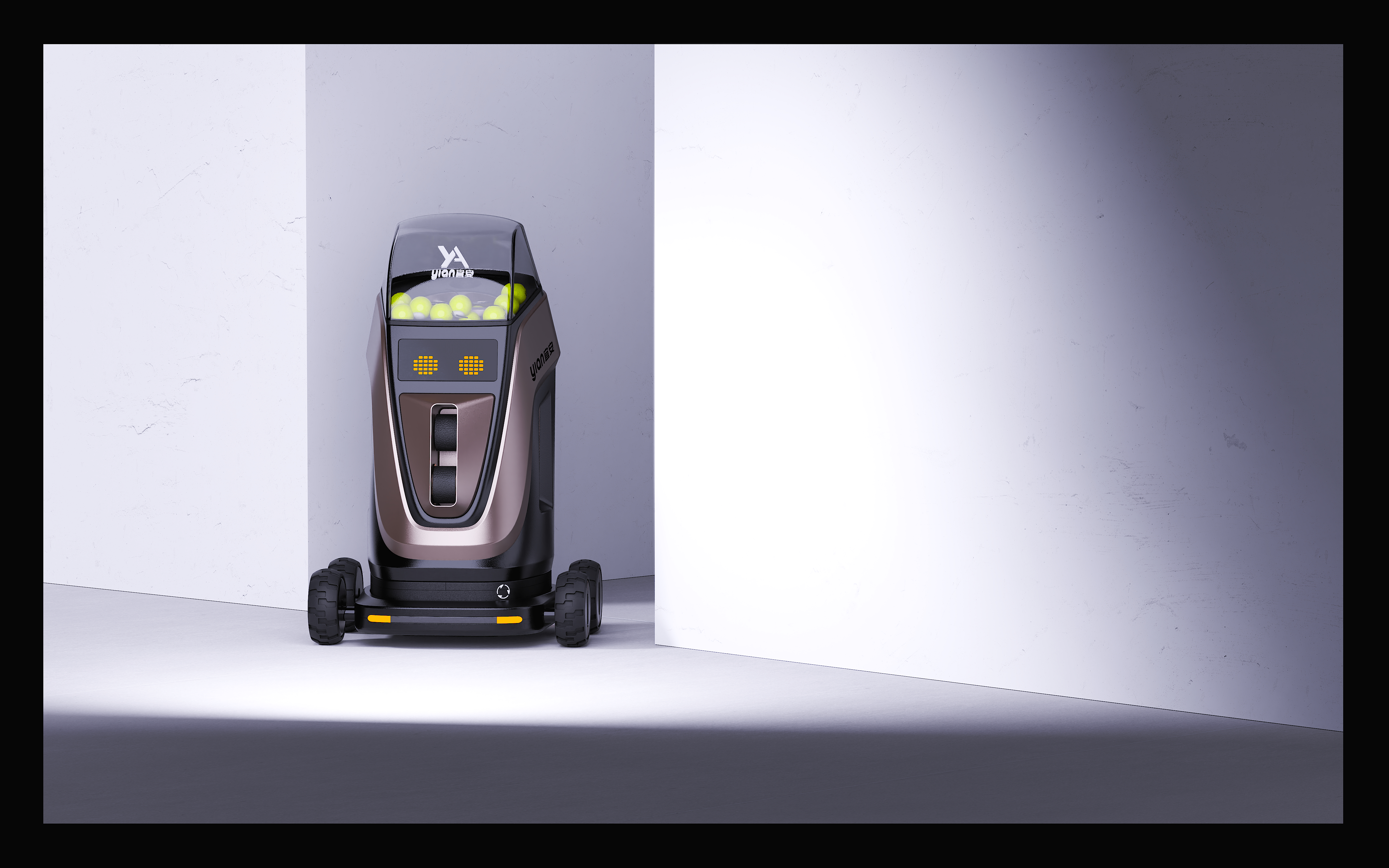 industrial design，product design，Service machine，Ball collection machine，Integrated design，Tennis，