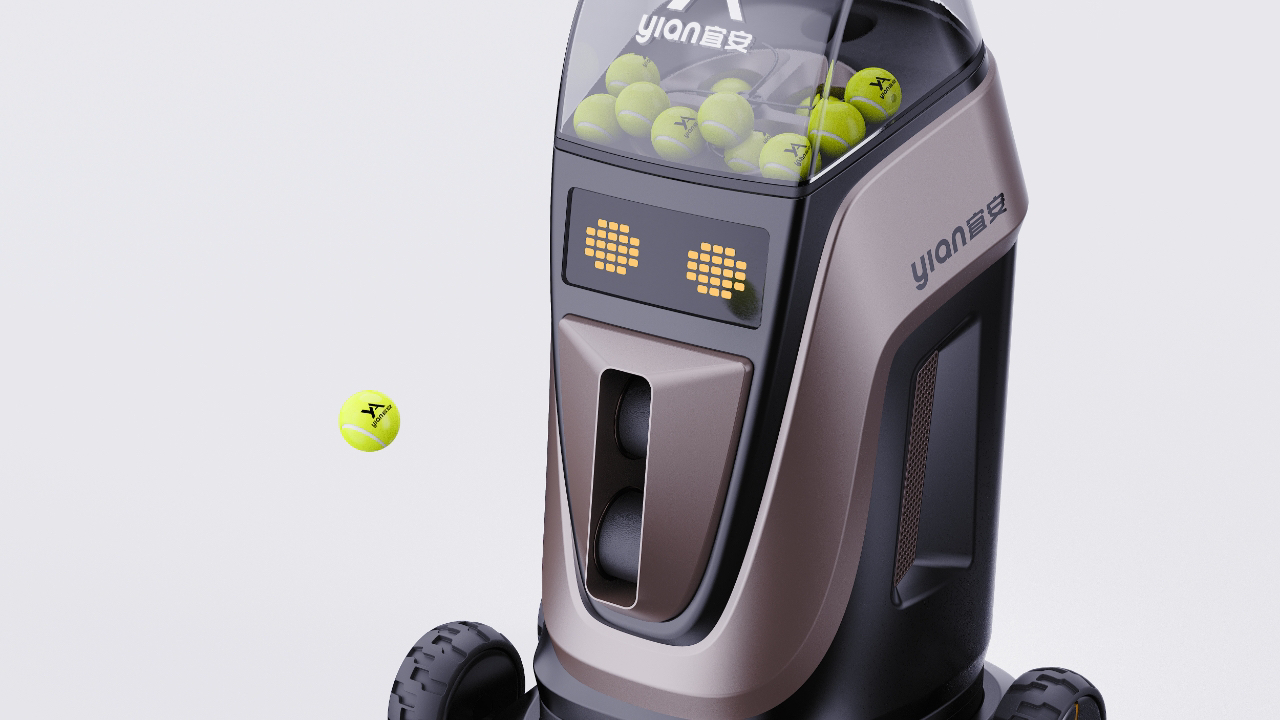 industrial design，product design，Service machine，Ball collection machine，Integrated design，Tennis，