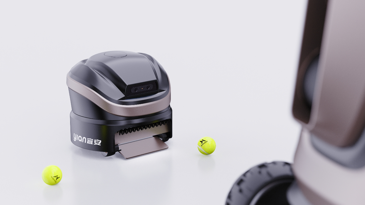 industrial design，product design，Service machine，Ball collection machine，Integrated design，Tennis，