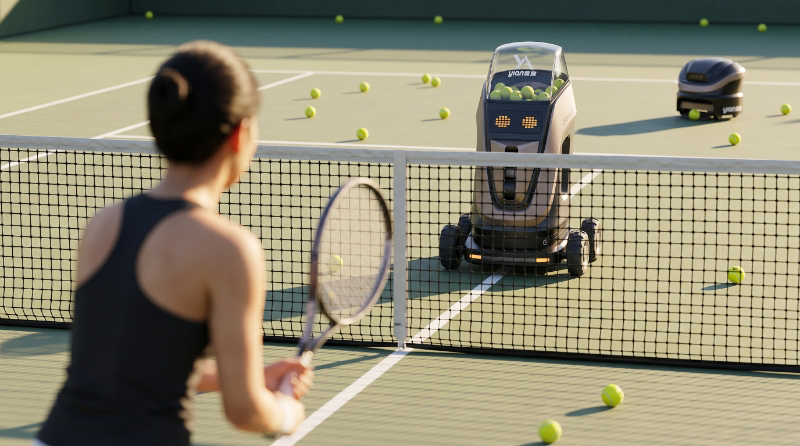 industrial design，product design，Service machine，Ball collection machine，Integrated design，Tennis，