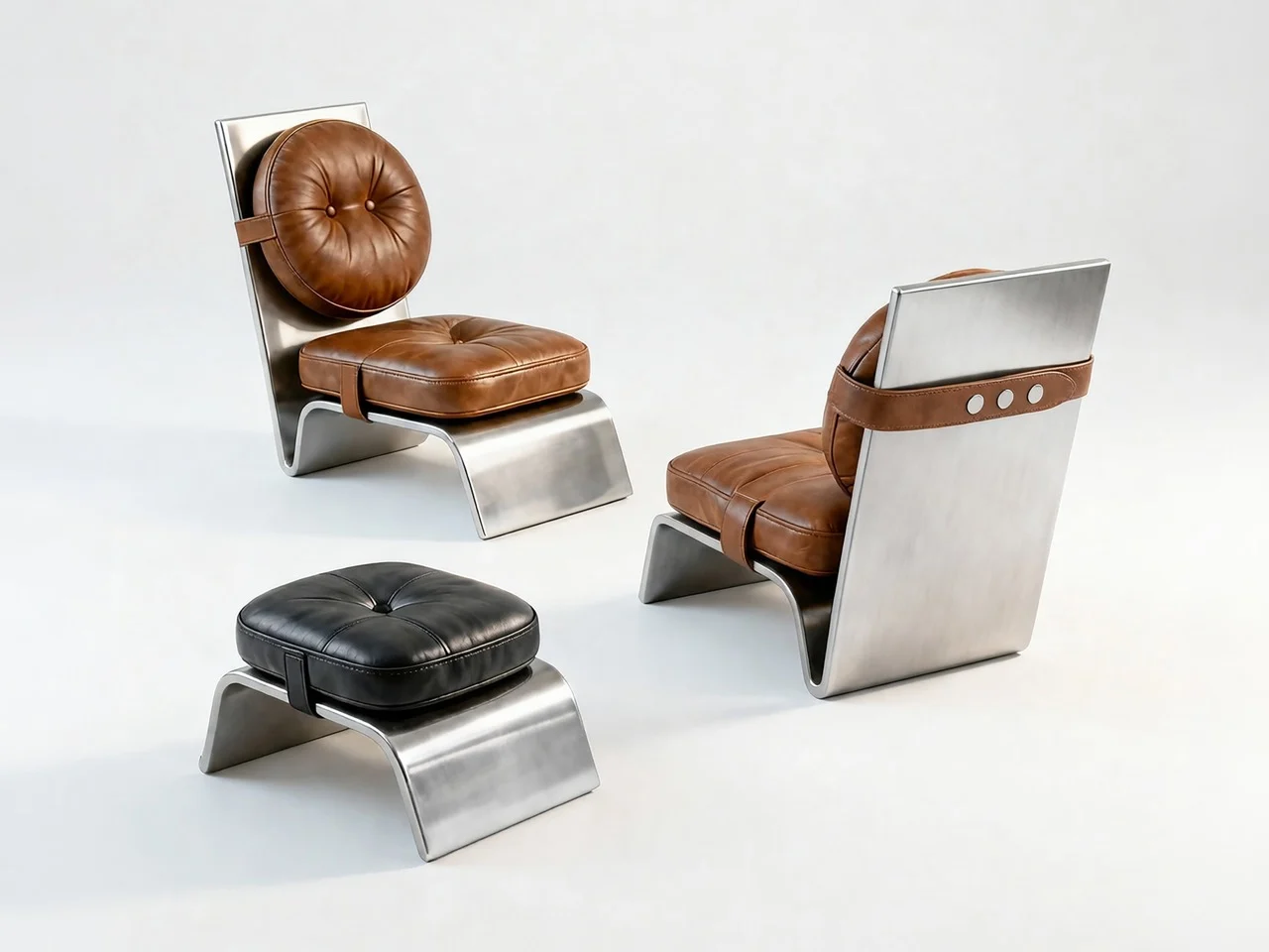 Arc One，Leisure chair，Unwelded veneer metal，laser cutting ，