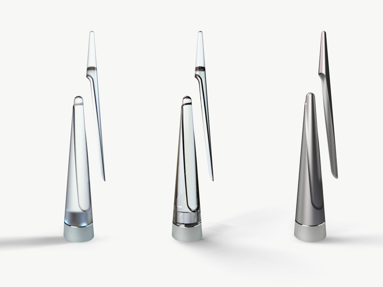 DROP Shoehorn，Alexander Matyuk，Tumbler counterweight structure，Glass texture，Furniture Accessories，