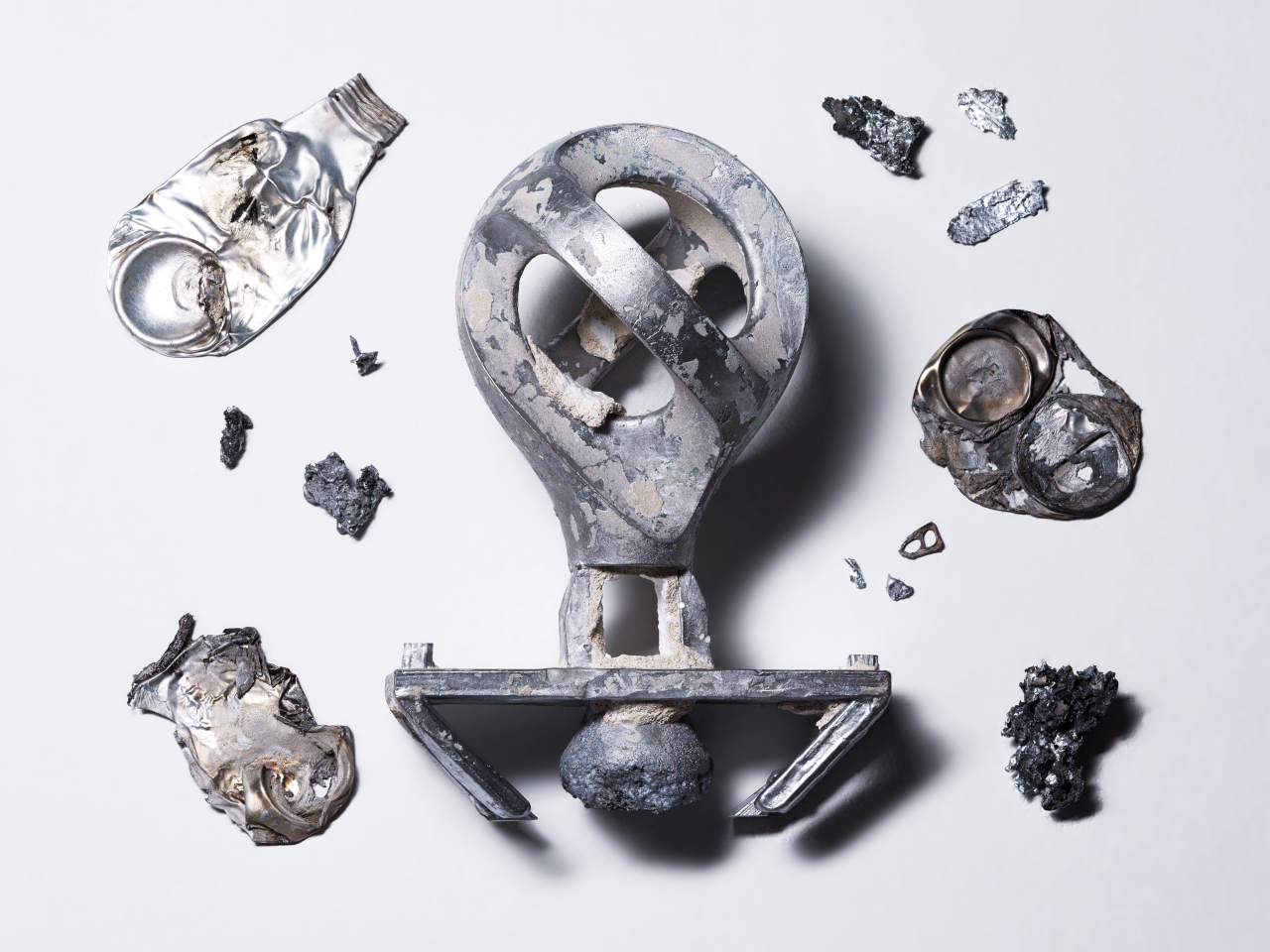 Aperire，Abandoned aluminum cans，Environmental Recycling，Wind-like fossil texture，Sustainable design，