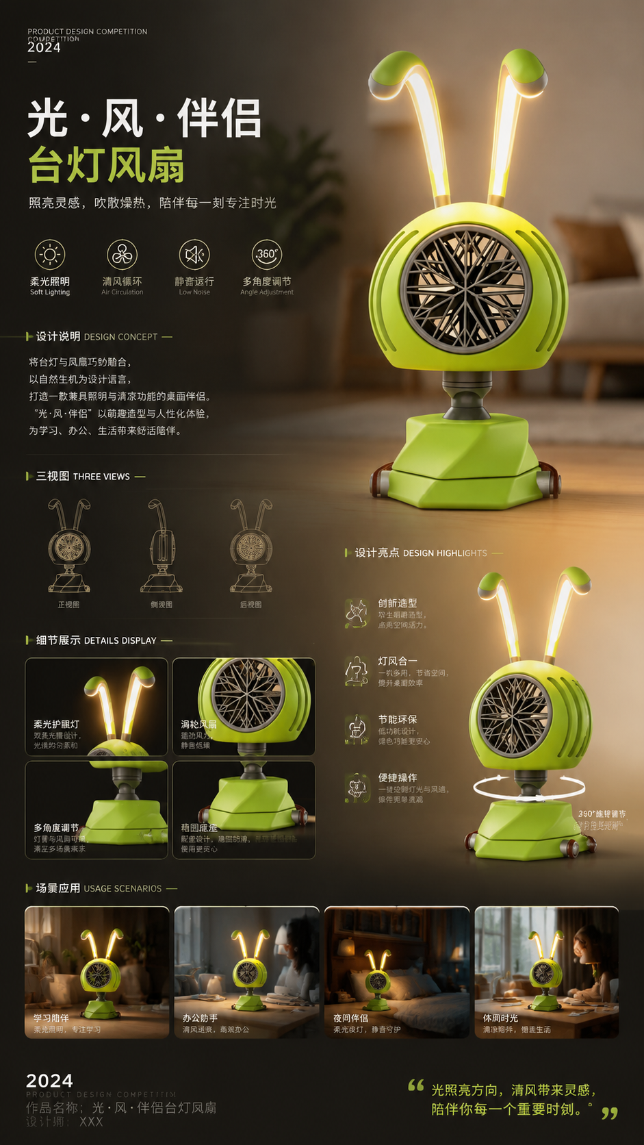 Desk lamp，Fan，