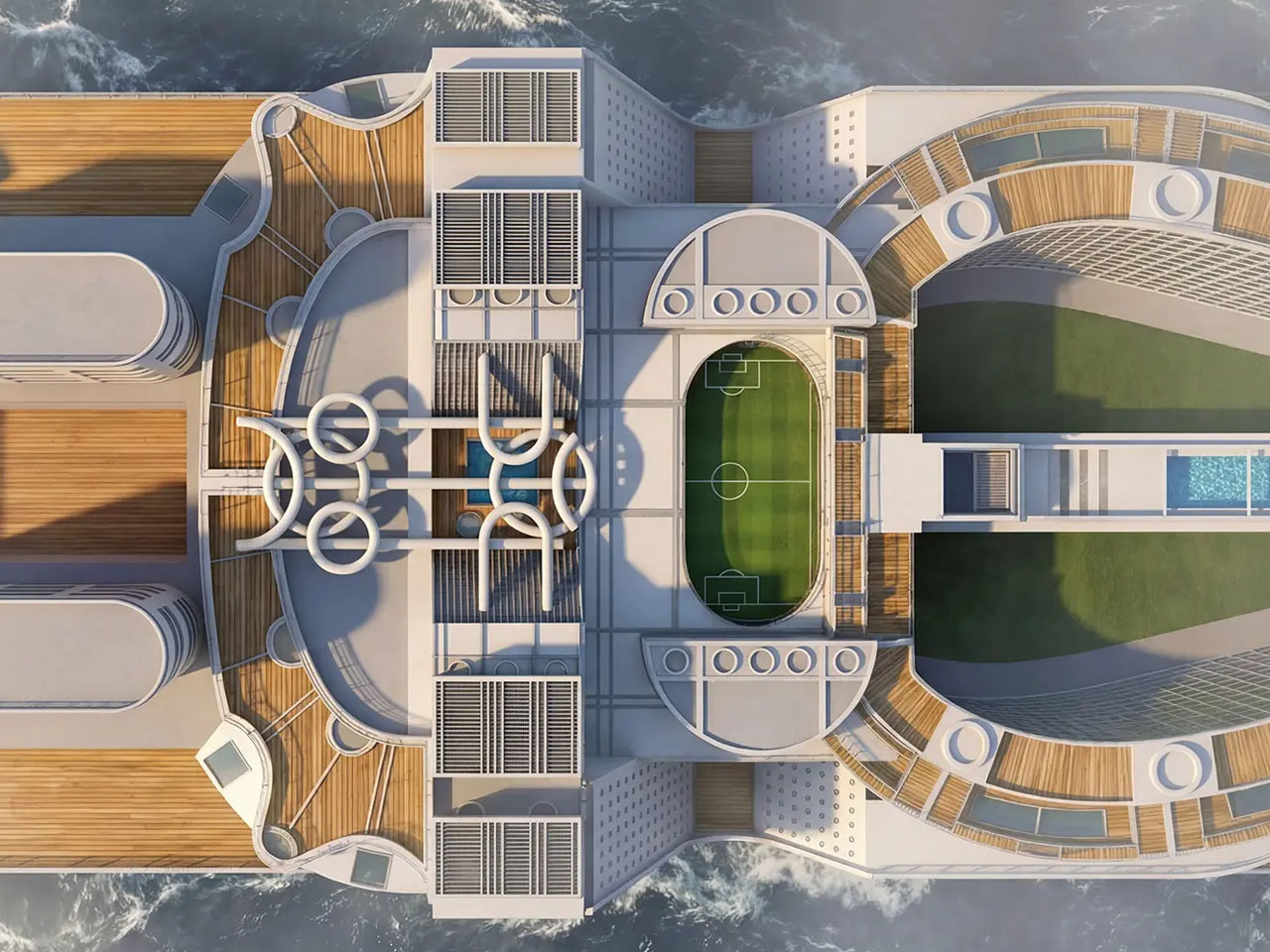 Floating City，Freedom Ship，ship，vehicle，Cruise，