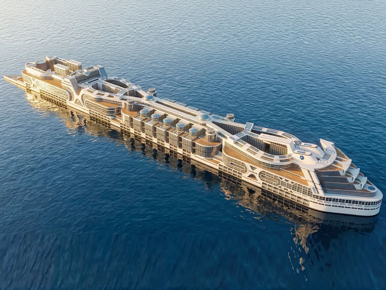Floating City，Freedom Ship，ship，vehicle，Cruise，