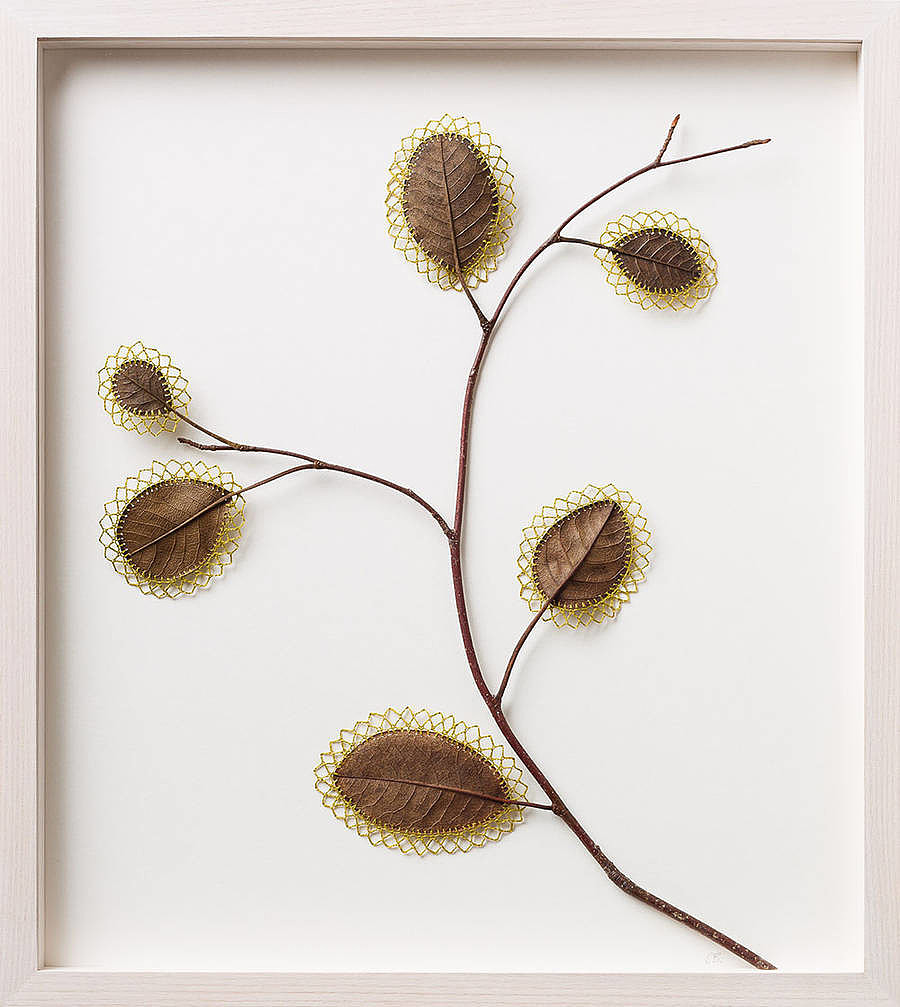 Embroidery，leaf，natural，Splicing，