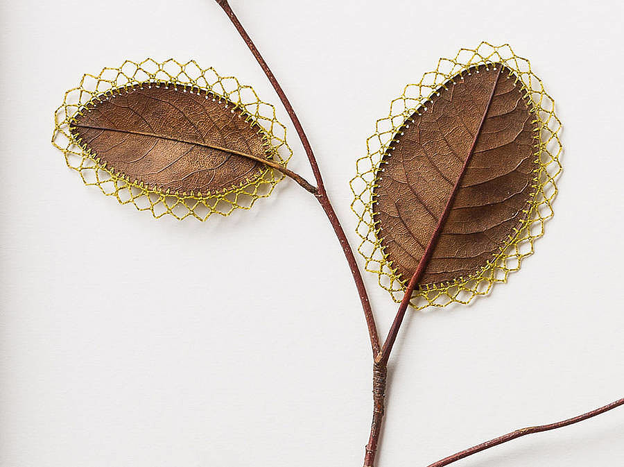 Embroidery，leaf，natural，Splicing，