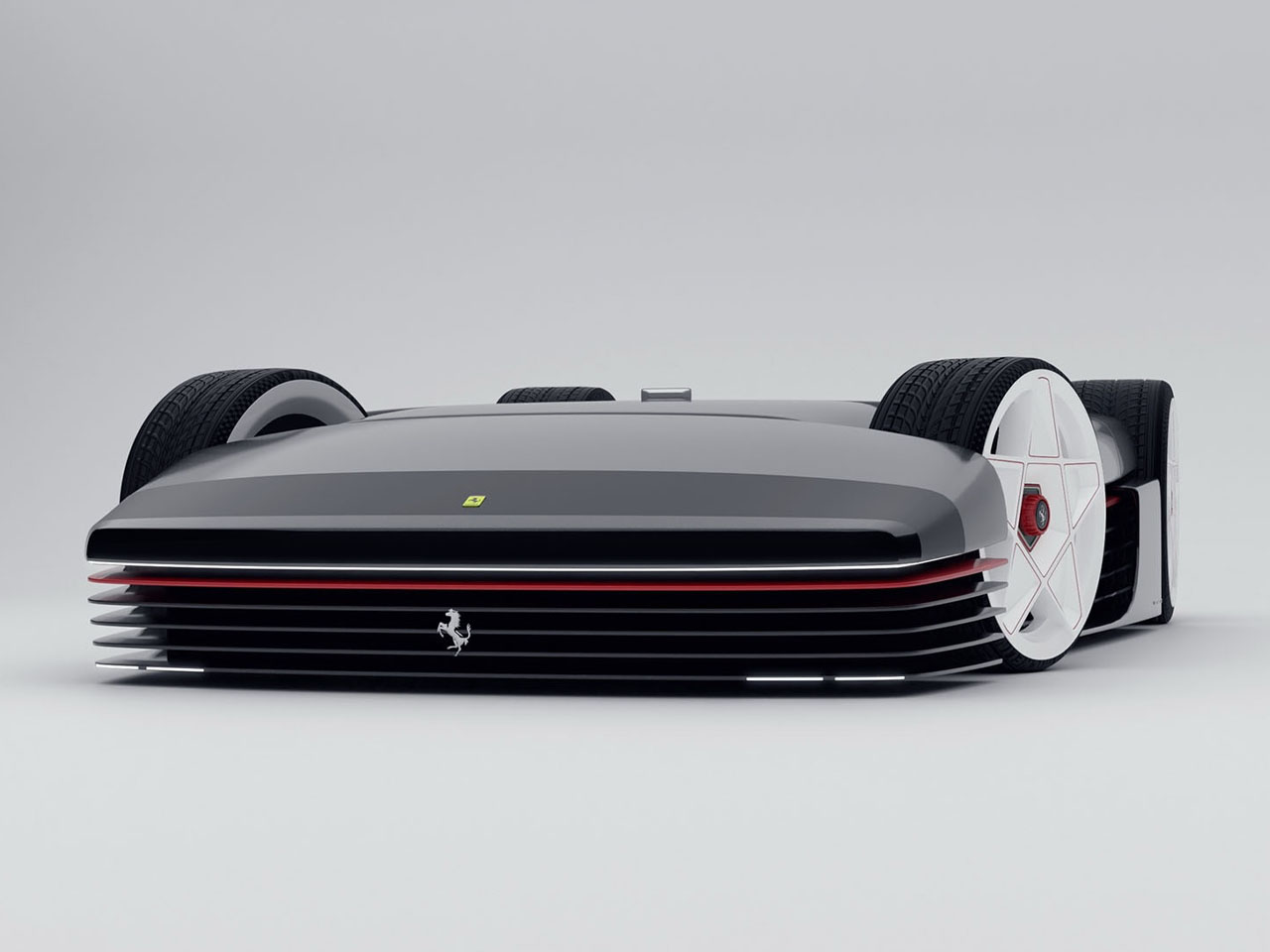 Ferrari，Pininfarina，Testarossa 12，sci-fi texture，Transparent engine compartment，