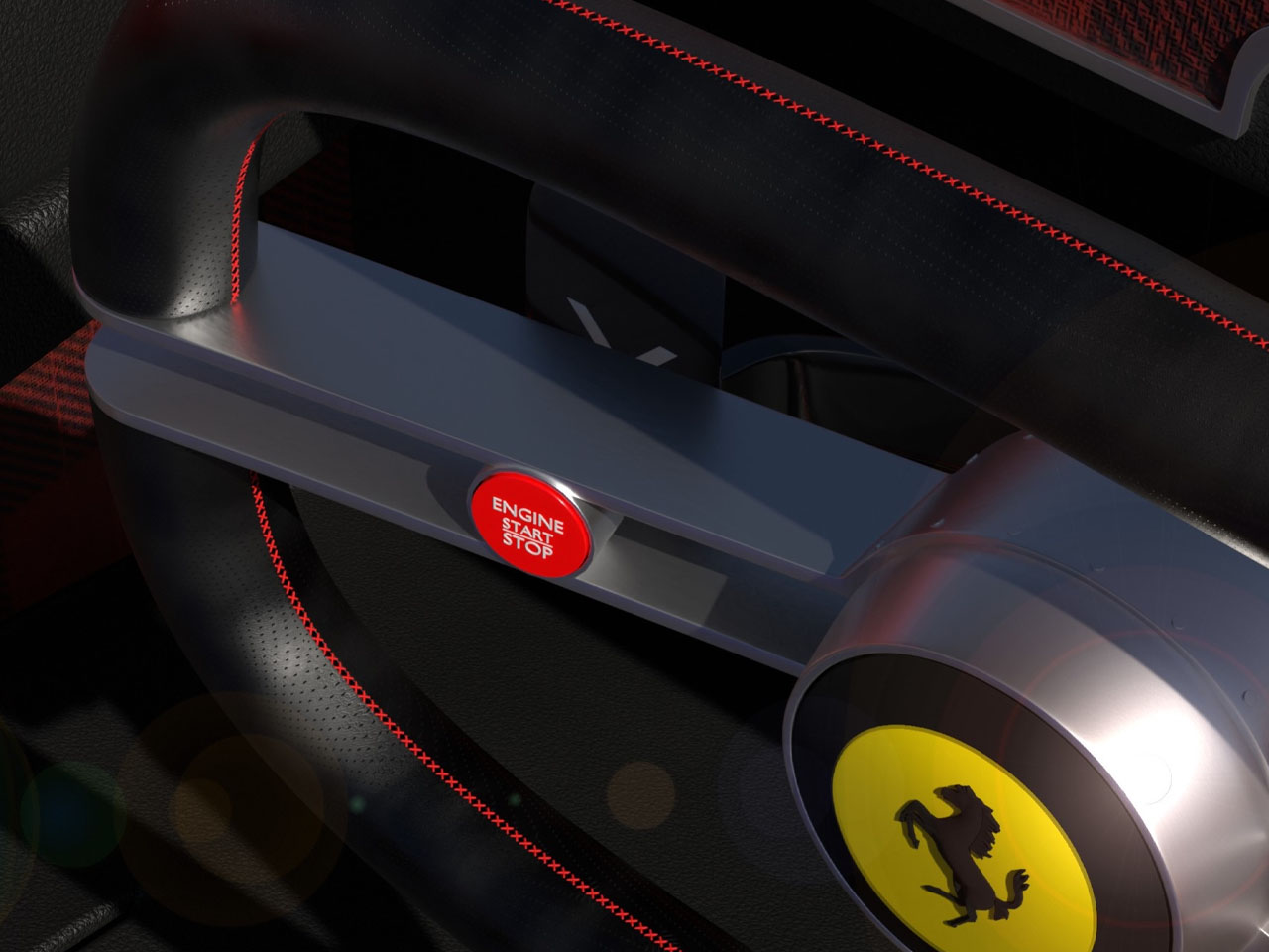 Ferrari，Pininfarina，Testarossa 12，sci-fi texture，Transparent engine compartment，
