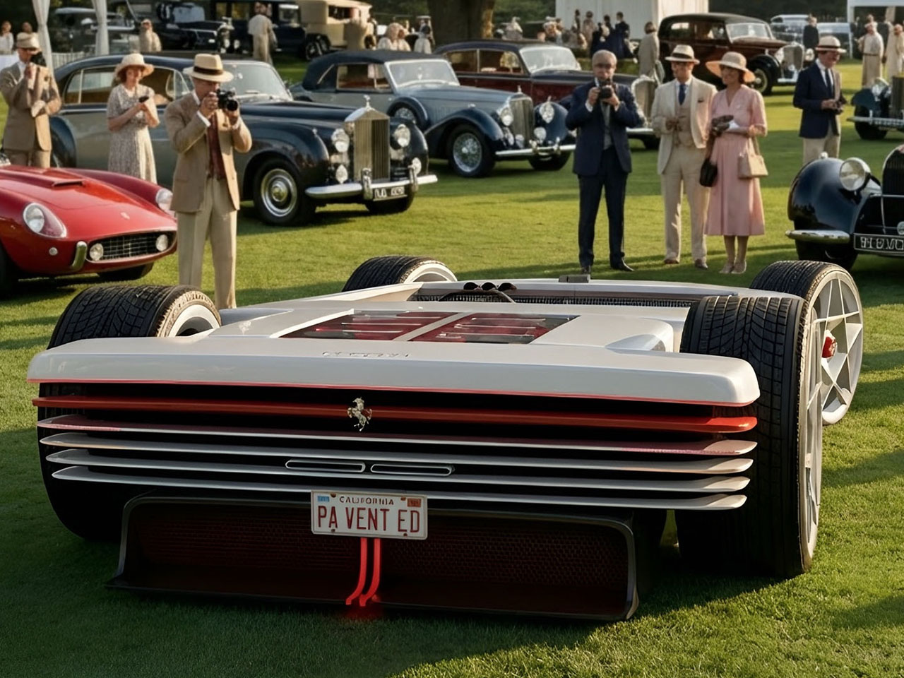 Ferrari，Pininfarina，Testarossa 12，sci-fi texture，Transparent engine compartment，