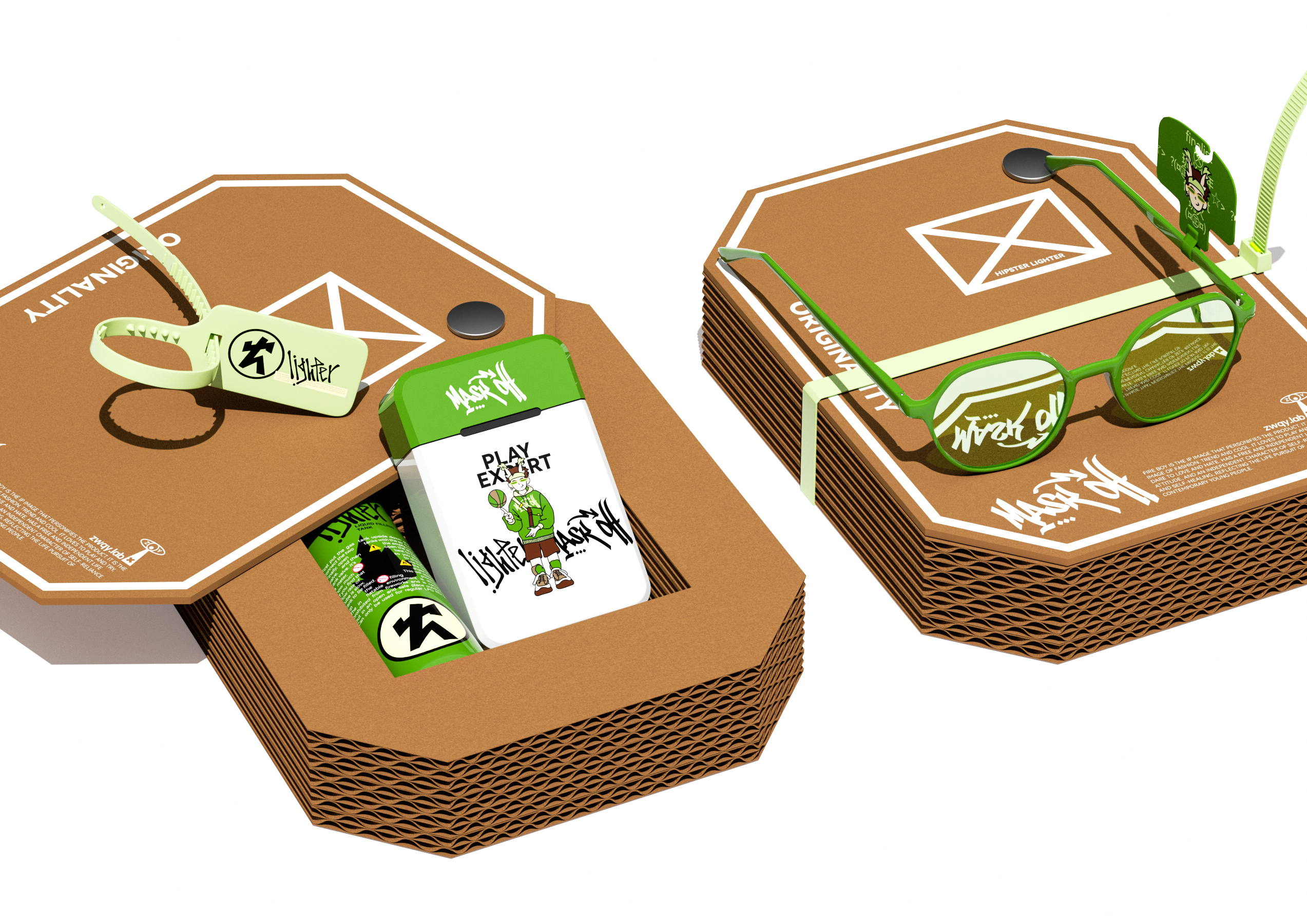 Brand design，lighter，product design，packing design，Logo design，VI design，Gift box design，Tide play，