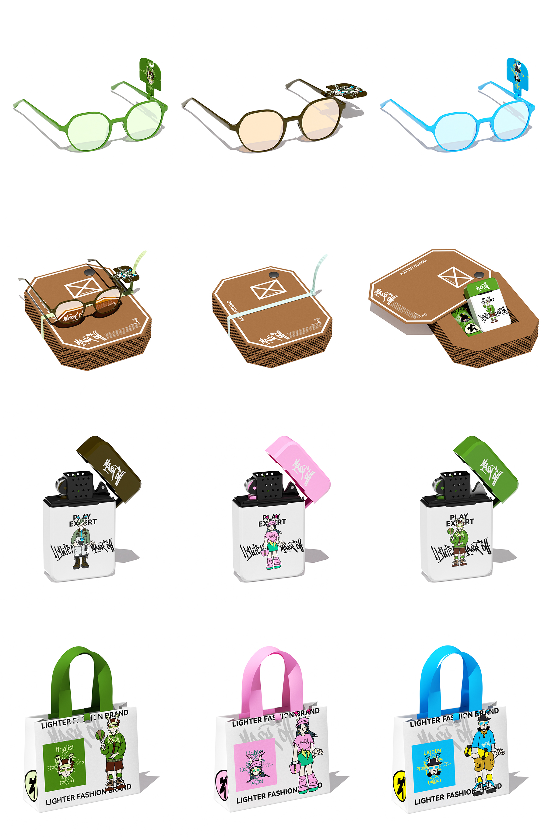 Brand design，lighter，product design，packing design，Logo design，VI design，Gift box design，Tide play，