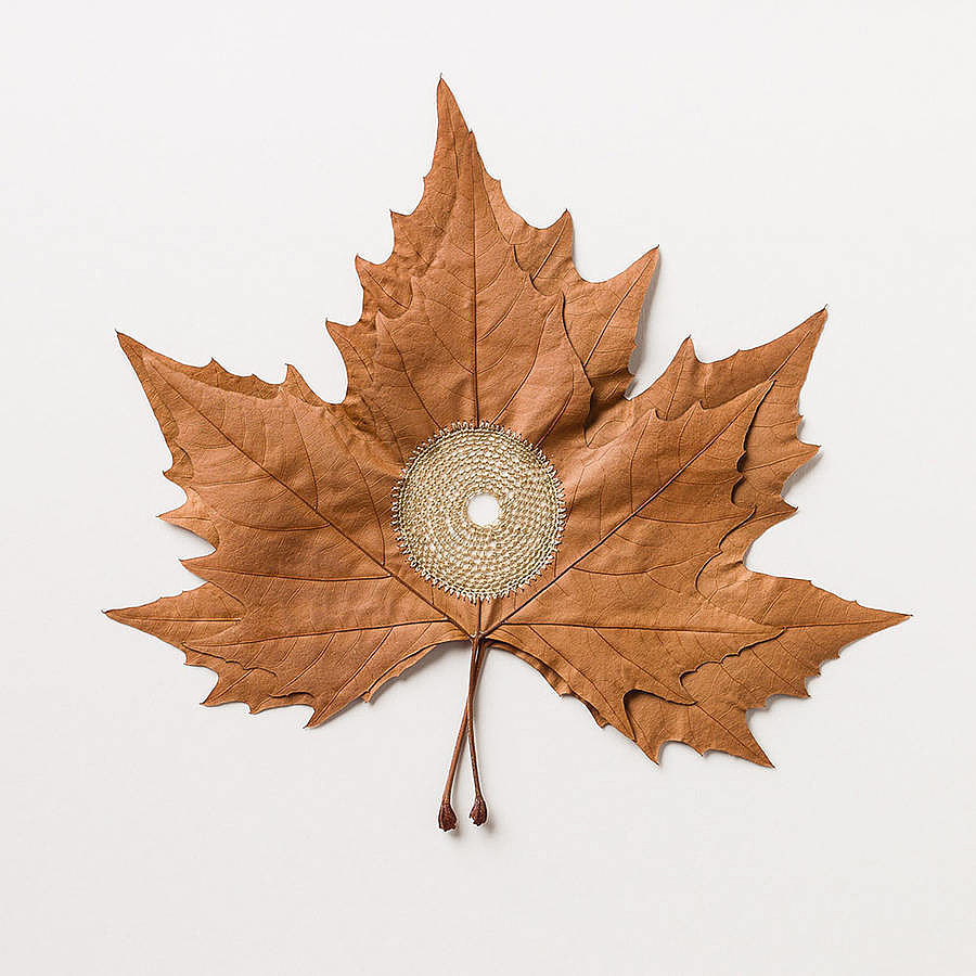 Embroidery，leaf，natural，Splicing，