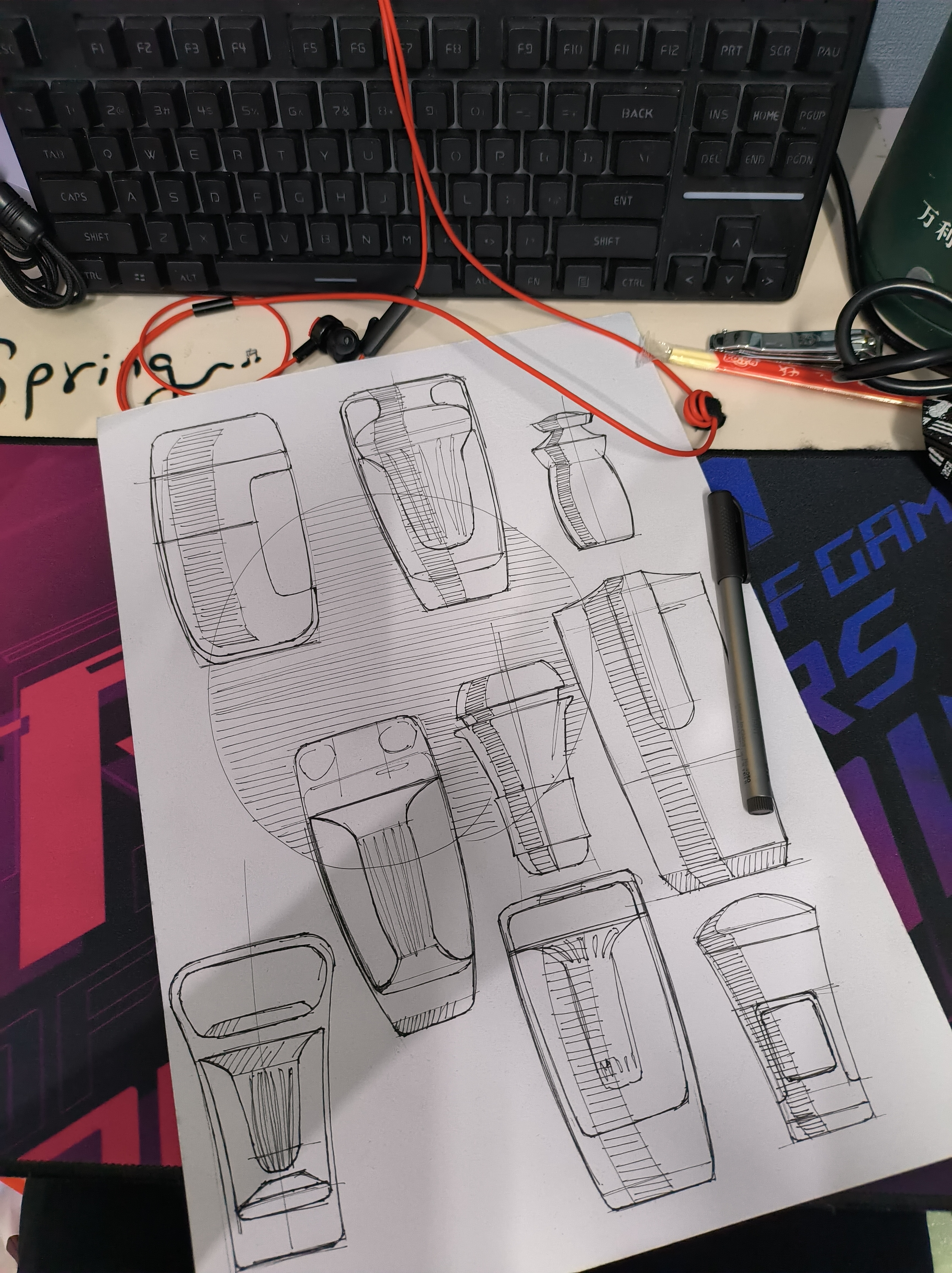 Hand drawn，