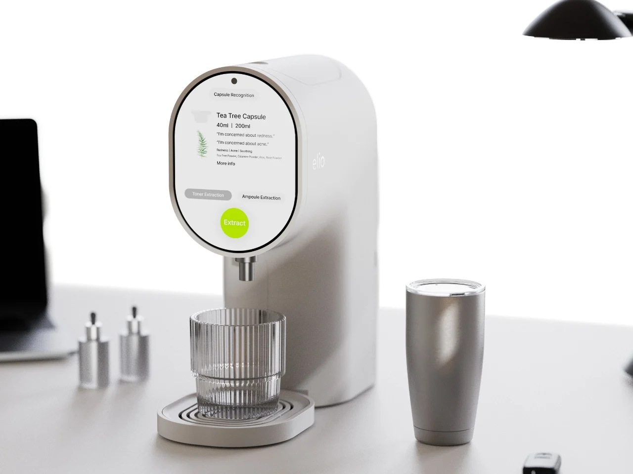 skin analysis system，ELIO，Capsule Machine，INSERT CAPSULE，