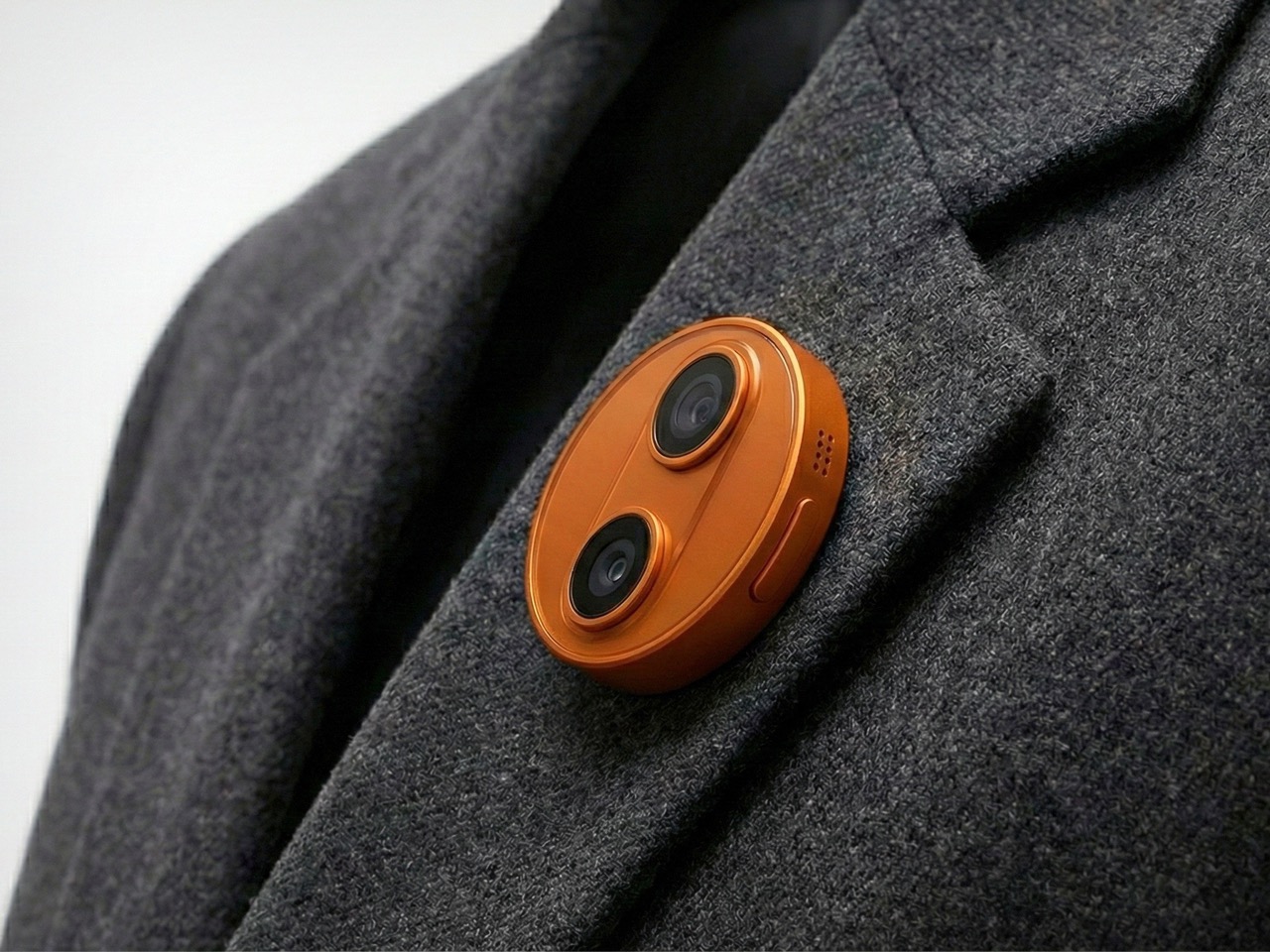 Apple AI Pin，Wearable ，Screenceless voice interaction device，double camera head，Microphone，