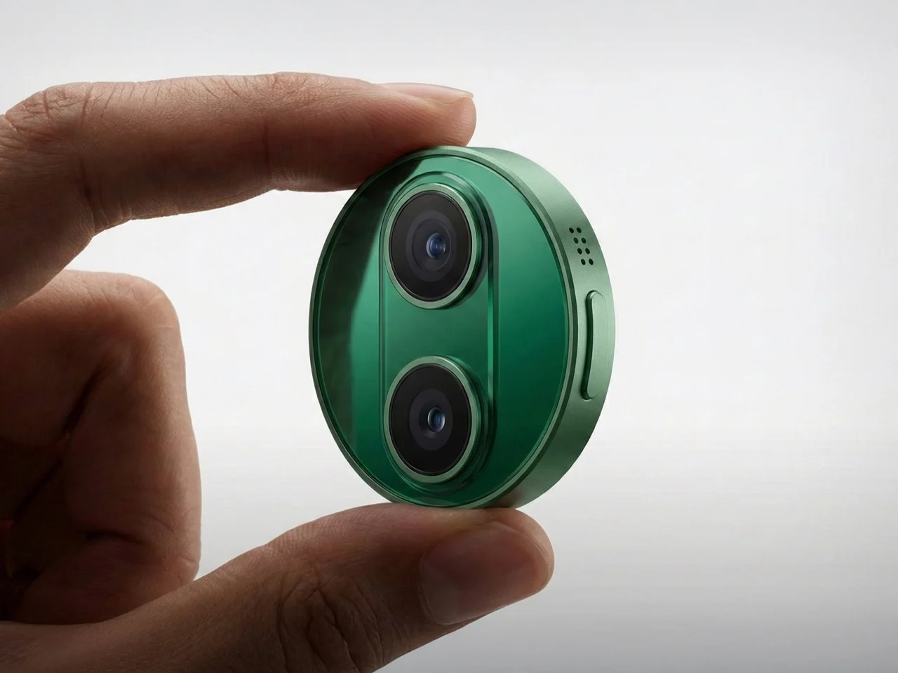 Apple AI Pin，Wearable ，Screenceless voice interaction device，double camera head，Microphone，