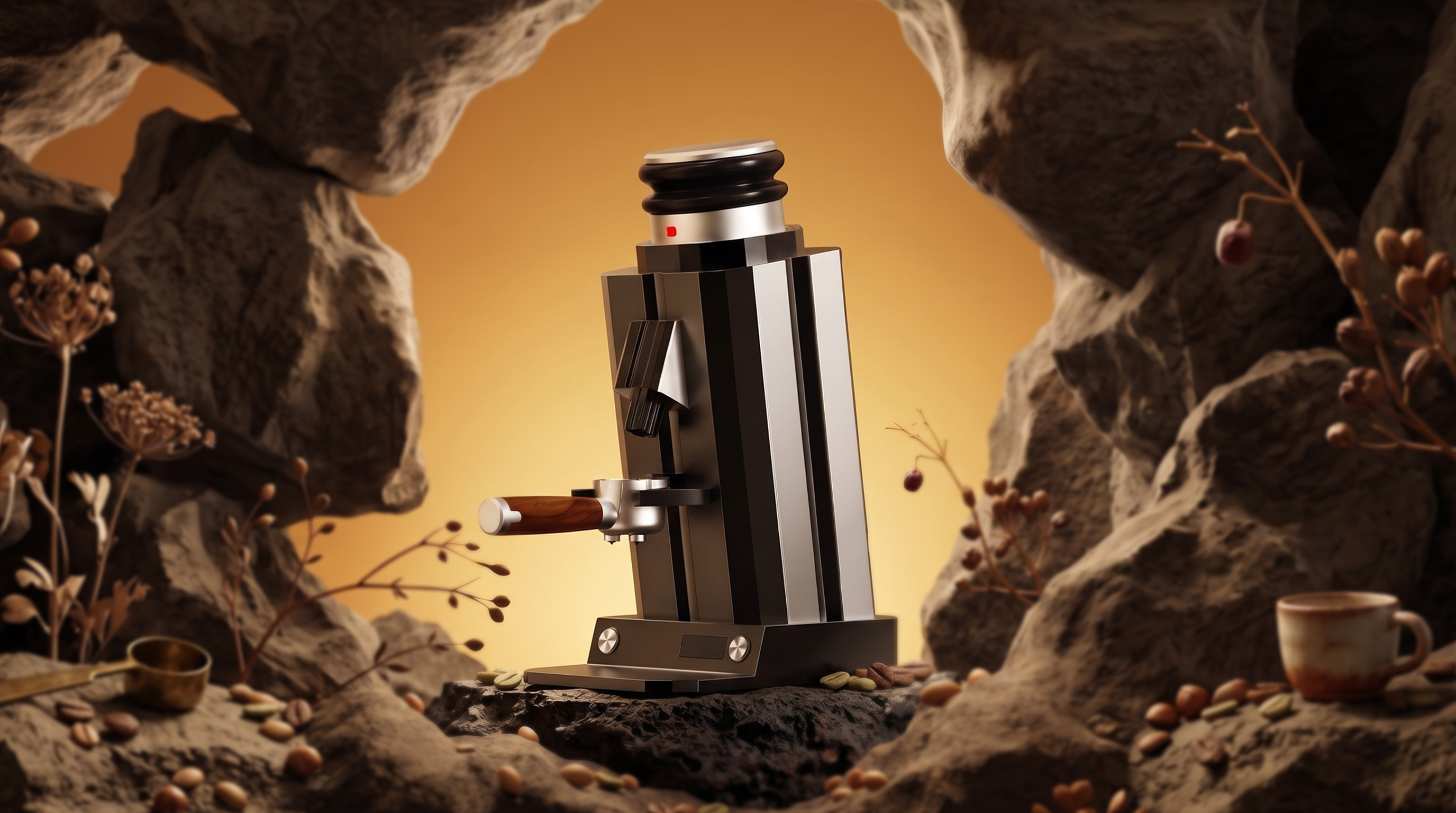 Boutique bean grinder，Aluminum Profile Home Appliances，small home appliances，get design，Appearance design，product design，Professional coffee equipment，