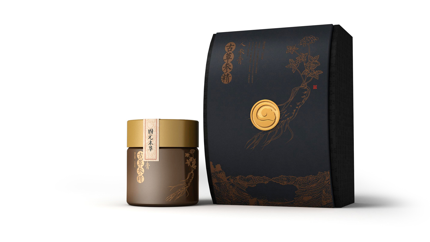 Ginseng paste packaging design，Packaging Design of Nourishing Health Products，Health Care Packaging Design Company，