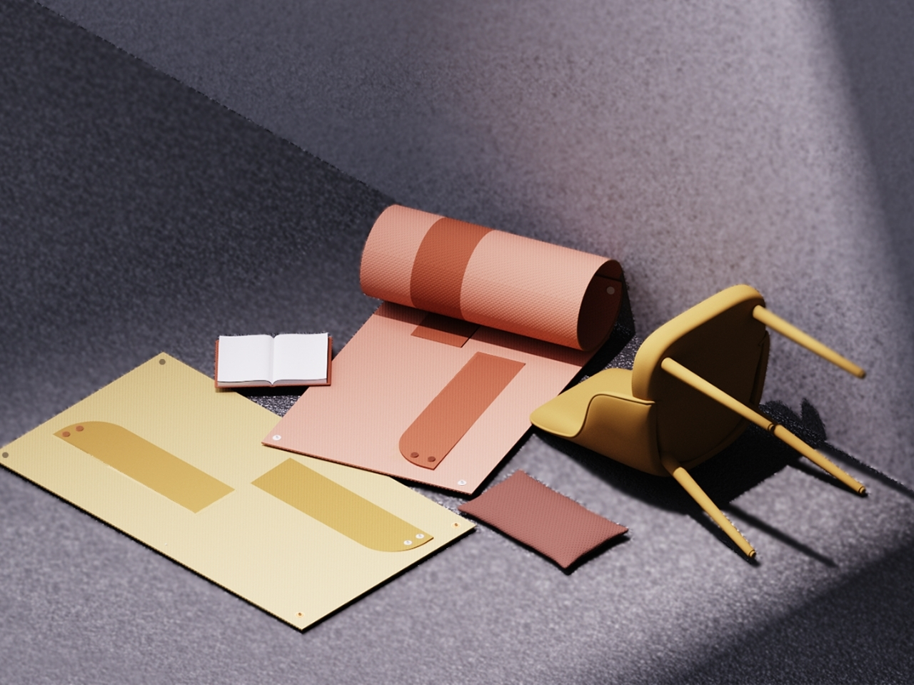 Situational Furniture，Rollable umbrella stand，EVA foam，terracotta absorbent bottom，