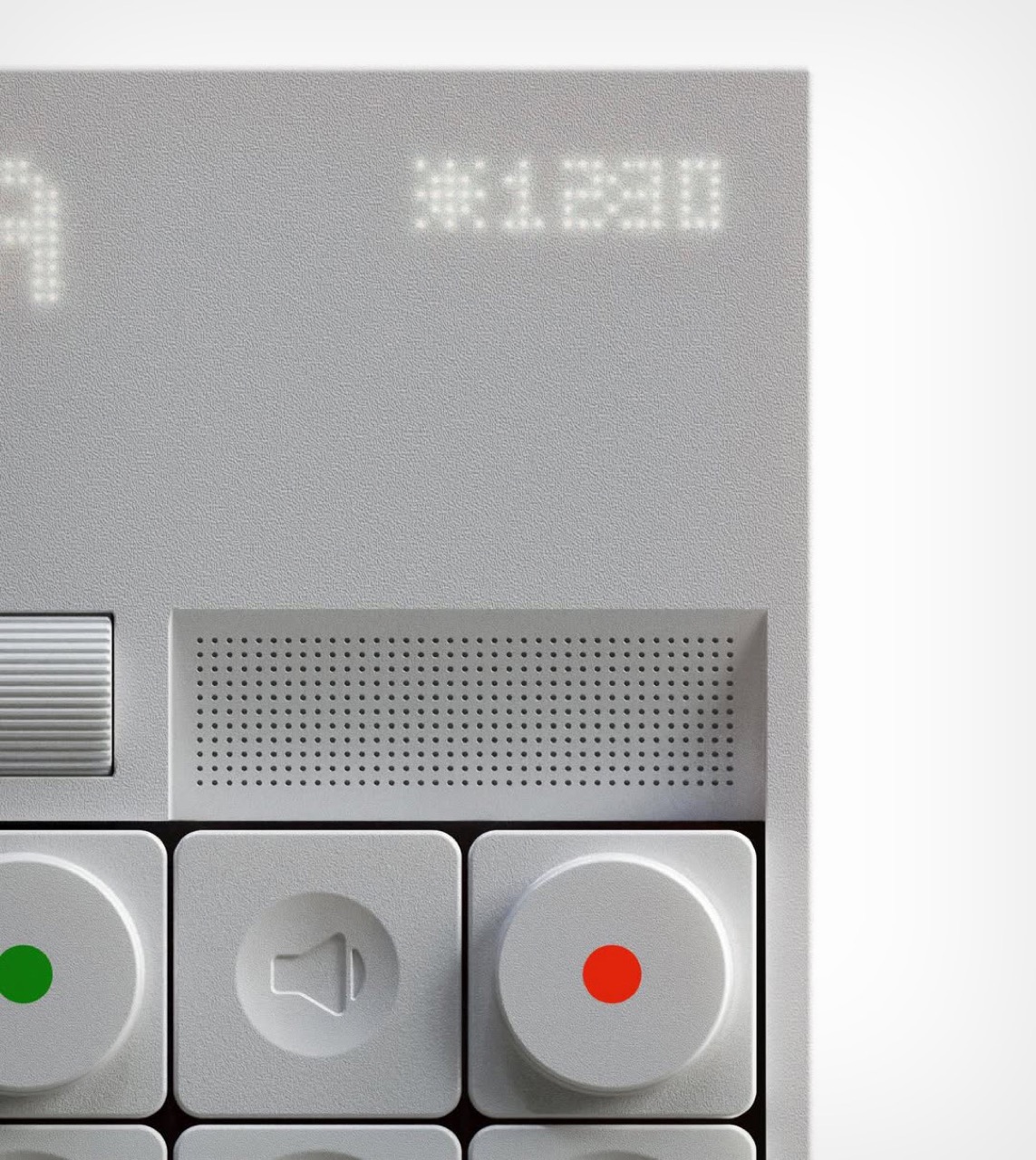 Minimalist concept phone，EMMA，No screen，industrial design，Braun Bauhaus，