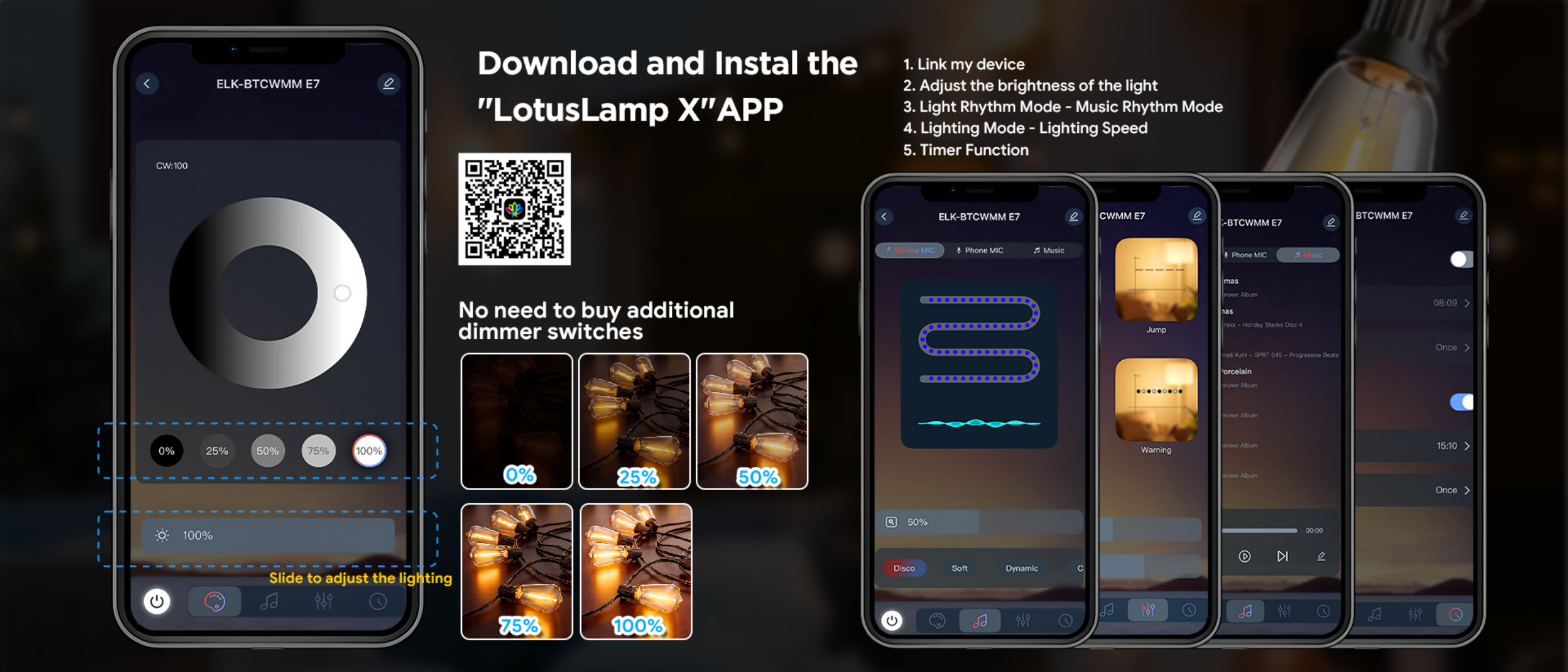 ST38 Bluetooth Outdoor String Lights，Bluetooth light string，Outdoor light string，
