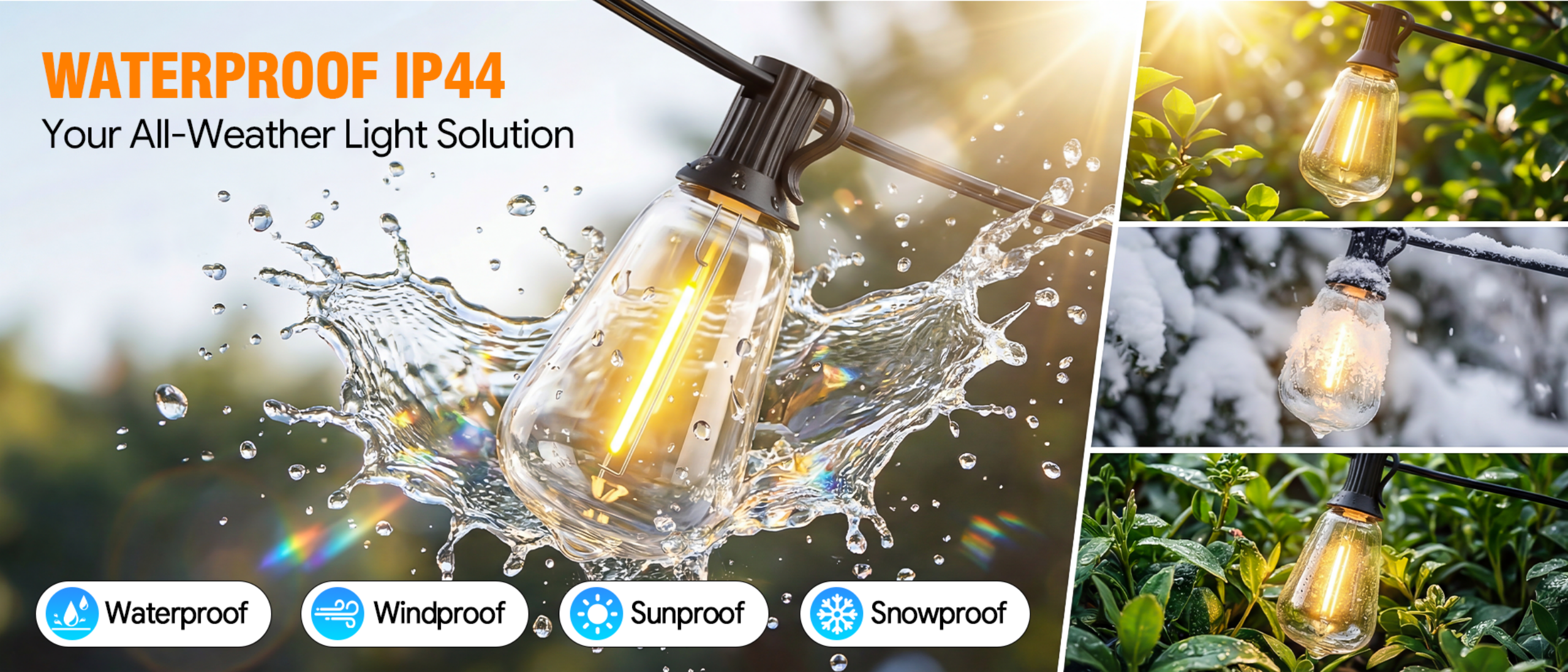 ST38 Bluetooth Outdoor String Lights，Bluetooth light string，Outdoor light string，