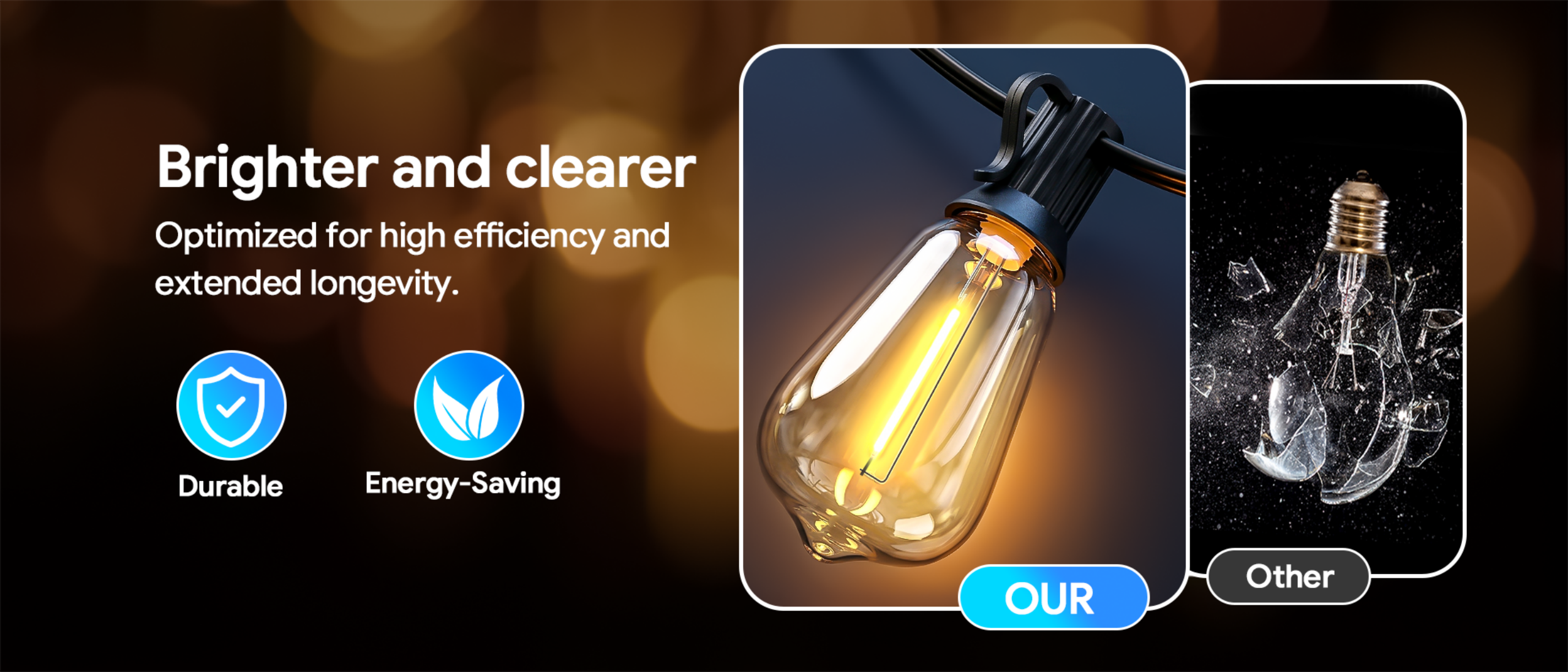 ST38 Bluetooth Outdoor String Lights，Bluetooth light string，Outdoor light string，