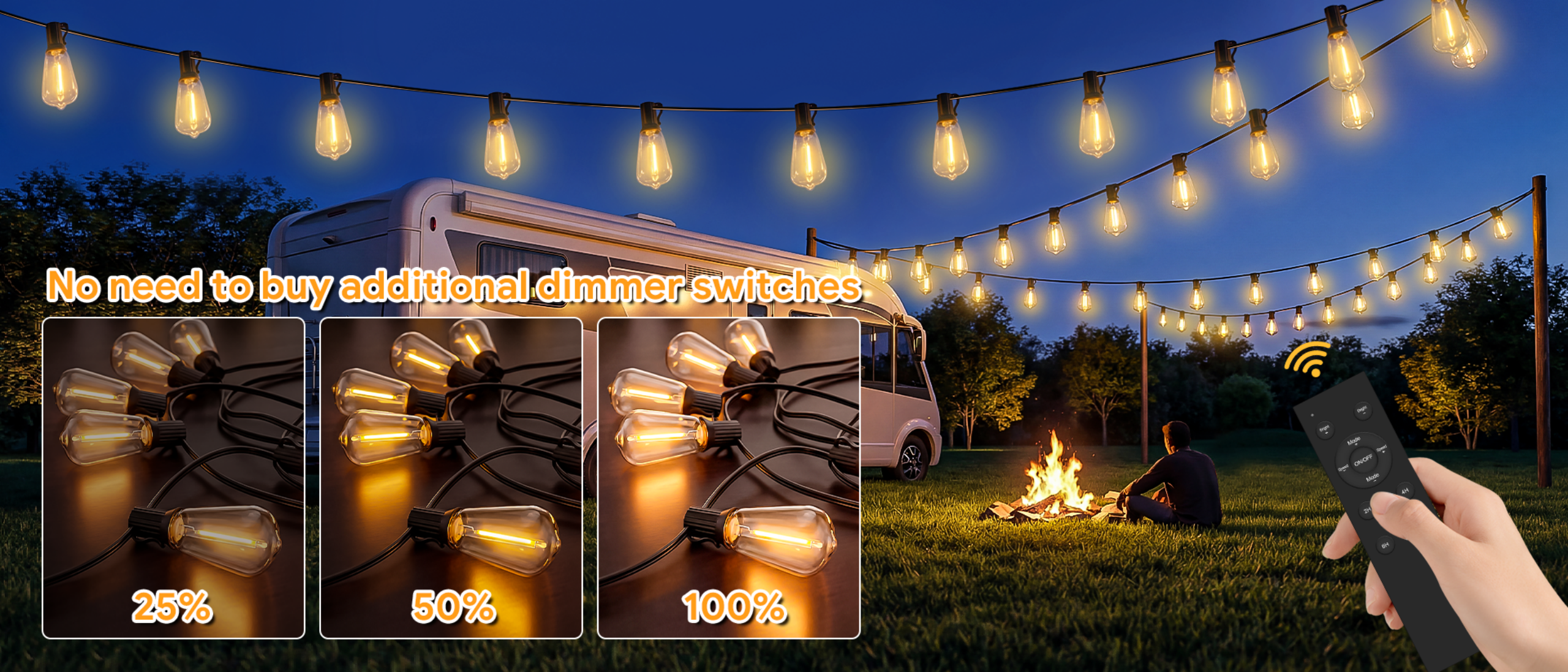 ST38 Bluetooth Outdoor String Lights，Bluetooth light string，Outdoor light string，