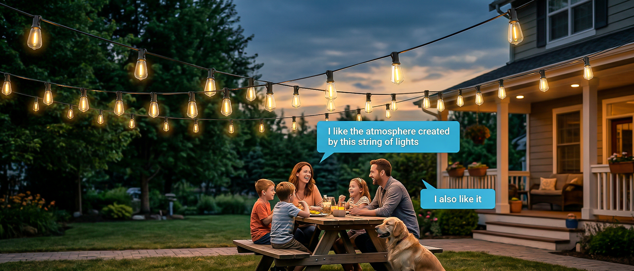 ST38 Bluetooth Outdoor String Lights，Bluetooth light string，Outdoor light string，